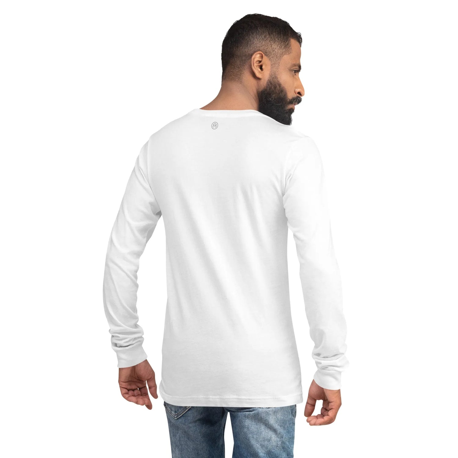 Langarm Baumwoll T-Shirt VIBES (Weiß/Silber), Langarm T-Shirts, Time Of Vibes