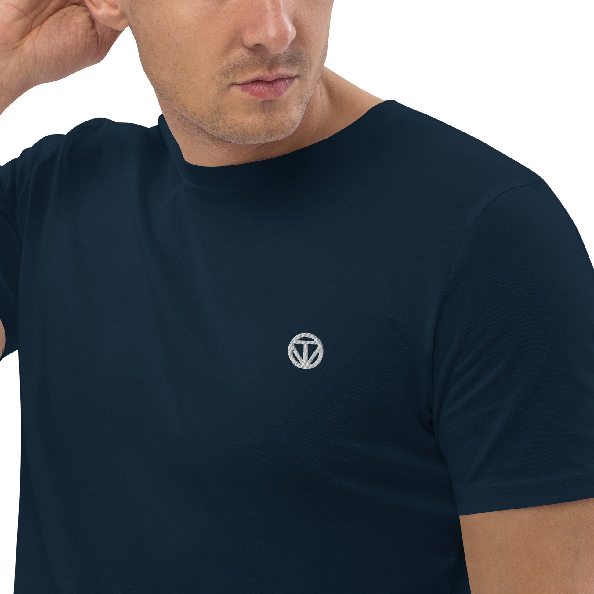 TIME OF VIBES - Organic Cotton T-Shirt (Navy/White) - €33.50