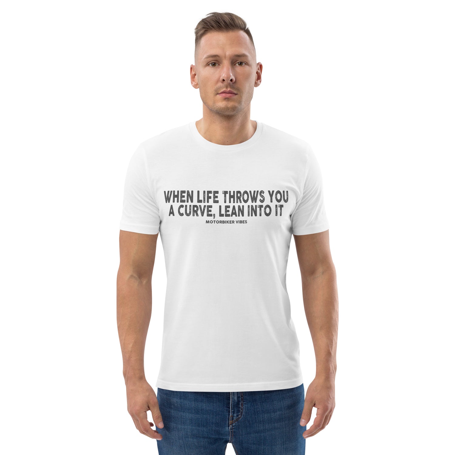 TIME OF VIBES Bio-Baumwoll T-Shirt CURVE (Weiß) - €32,00