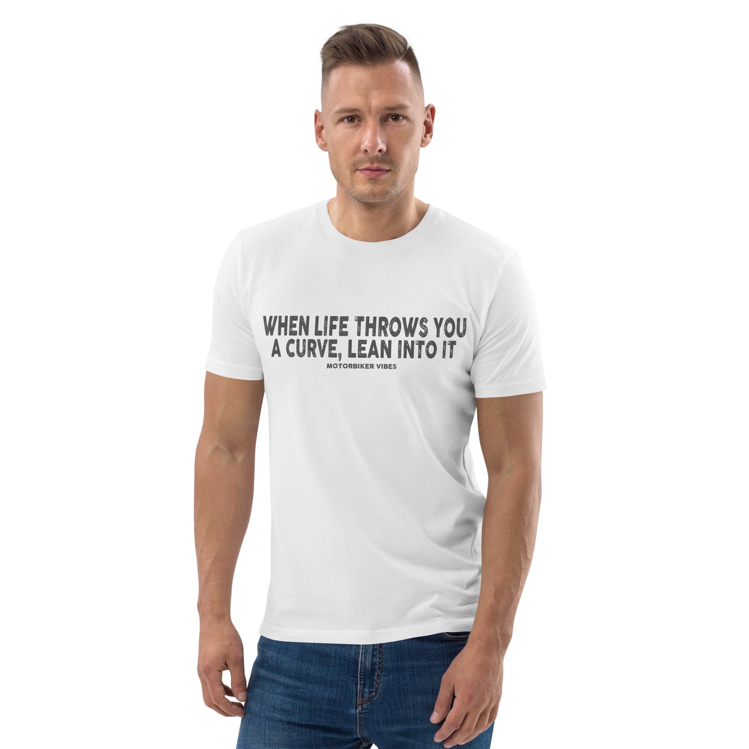 TIME OF VIBES Bio-Baumwoll T-Shirt CURVE (Weiß) - €32,00