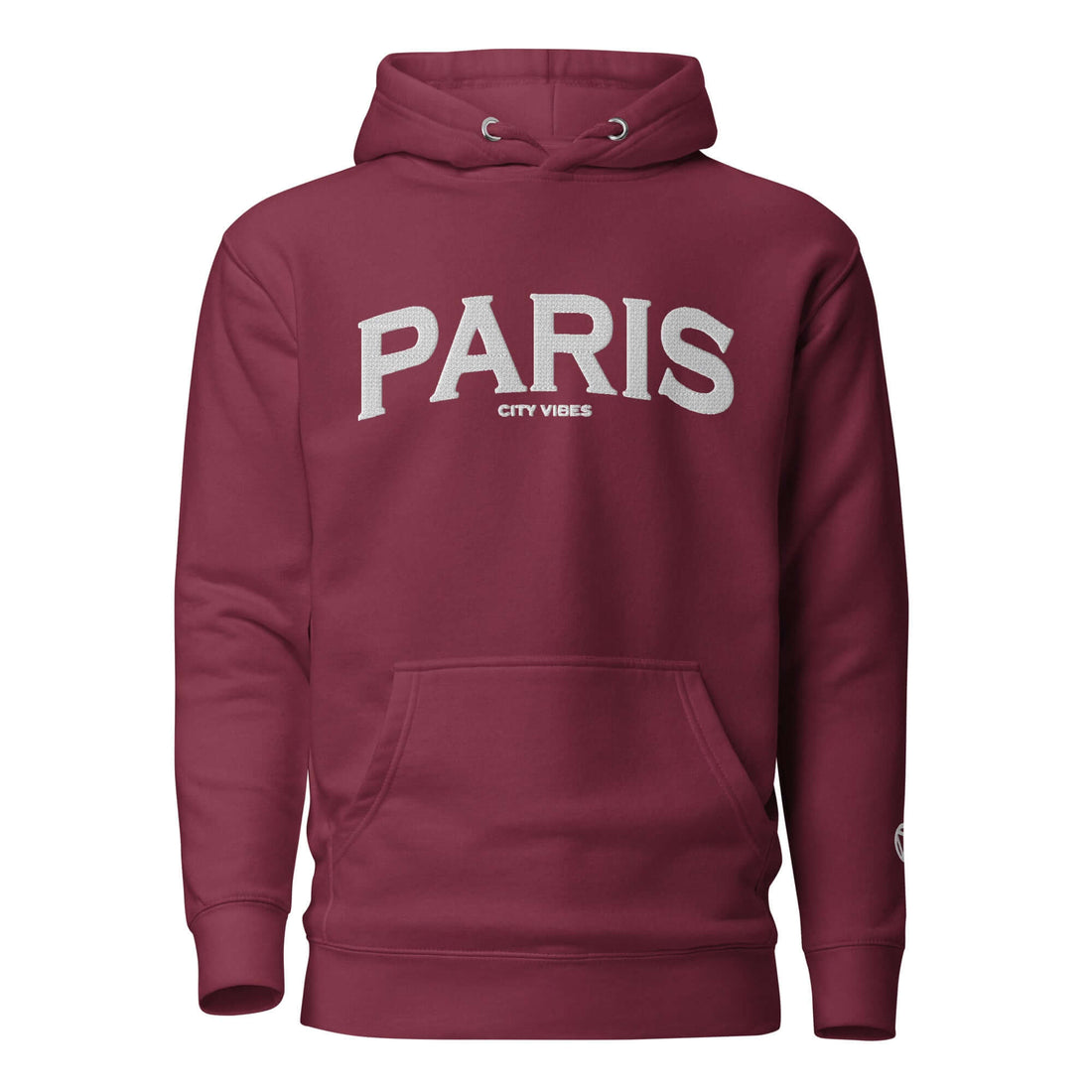 TIME OF VIBES Klassischer Kapuzenpullover PARIS (Rot/Weiß) - €69,00