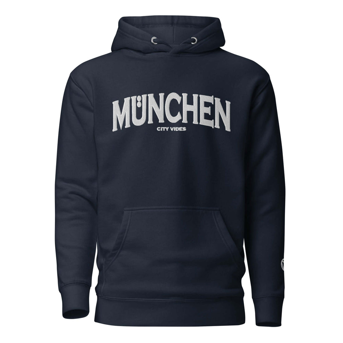 TIME OF VIBES Klassischer Kapuzenpullover MÜNCHEN (Navy/Weiß) - €69,00