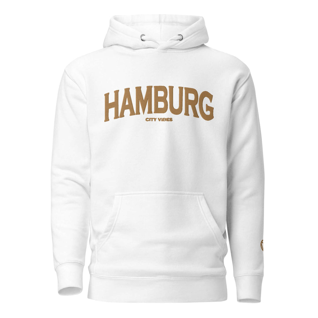 TIME OF VIBES Klassischer Kapuzenpullover HAMBURG (Weiß/Gold) - €69,00