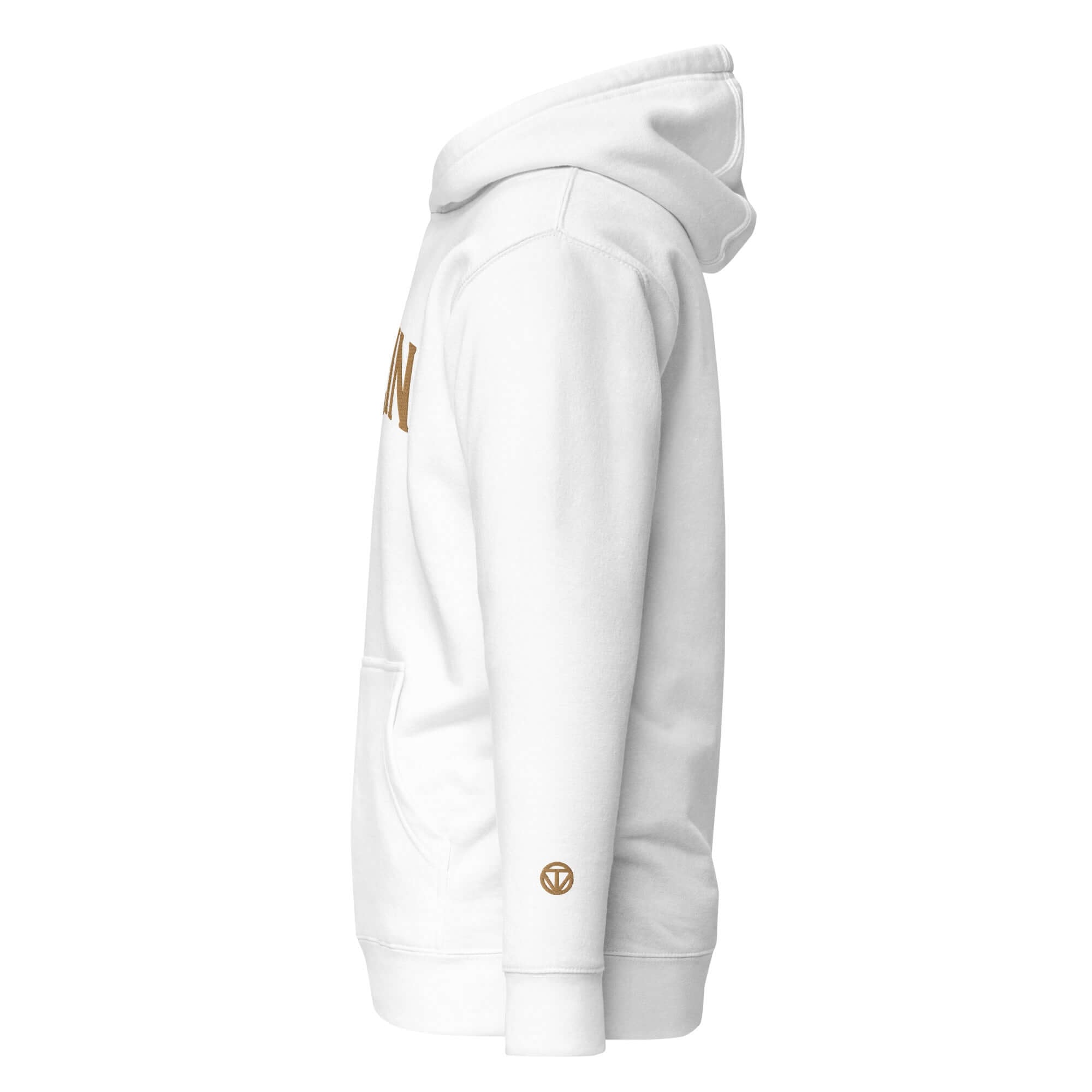 TIME OF VIBES Klassischer Kapuzenpullover BERLIN (Weiß/Gold) - €69,00