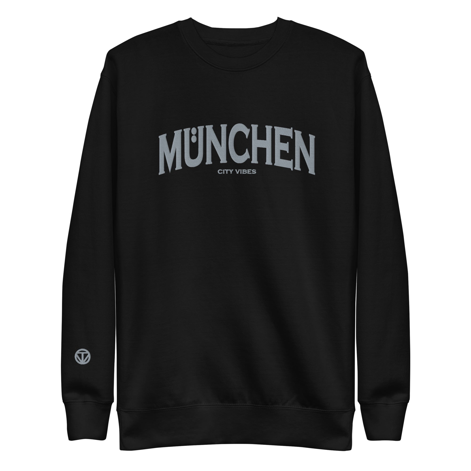 TIME OF VIBES Premium Sweatshirt MUNICH (Schwarz/Grau) - €59,00