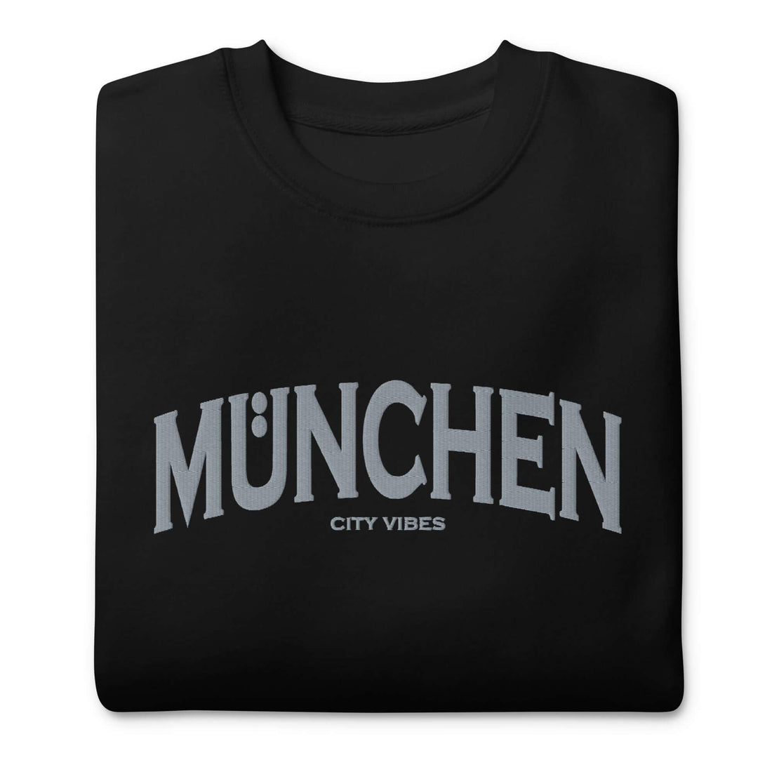 VIBES Premium Sweatshirt City | MÜNCHEN (Schwarz/Grau) * Unisex - Time Of Vibes