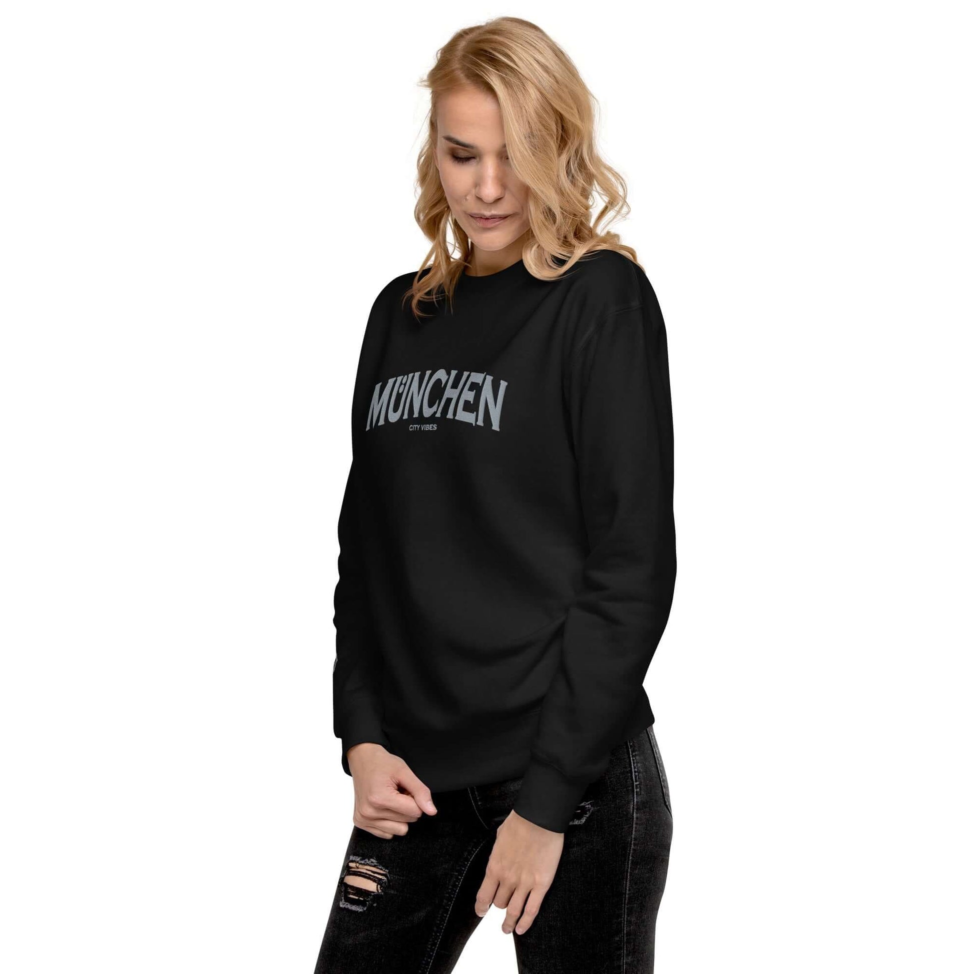 TIME OF VIBES - Premium Sweatshirt CITY MUNICH (Black/Grey) - €59.00