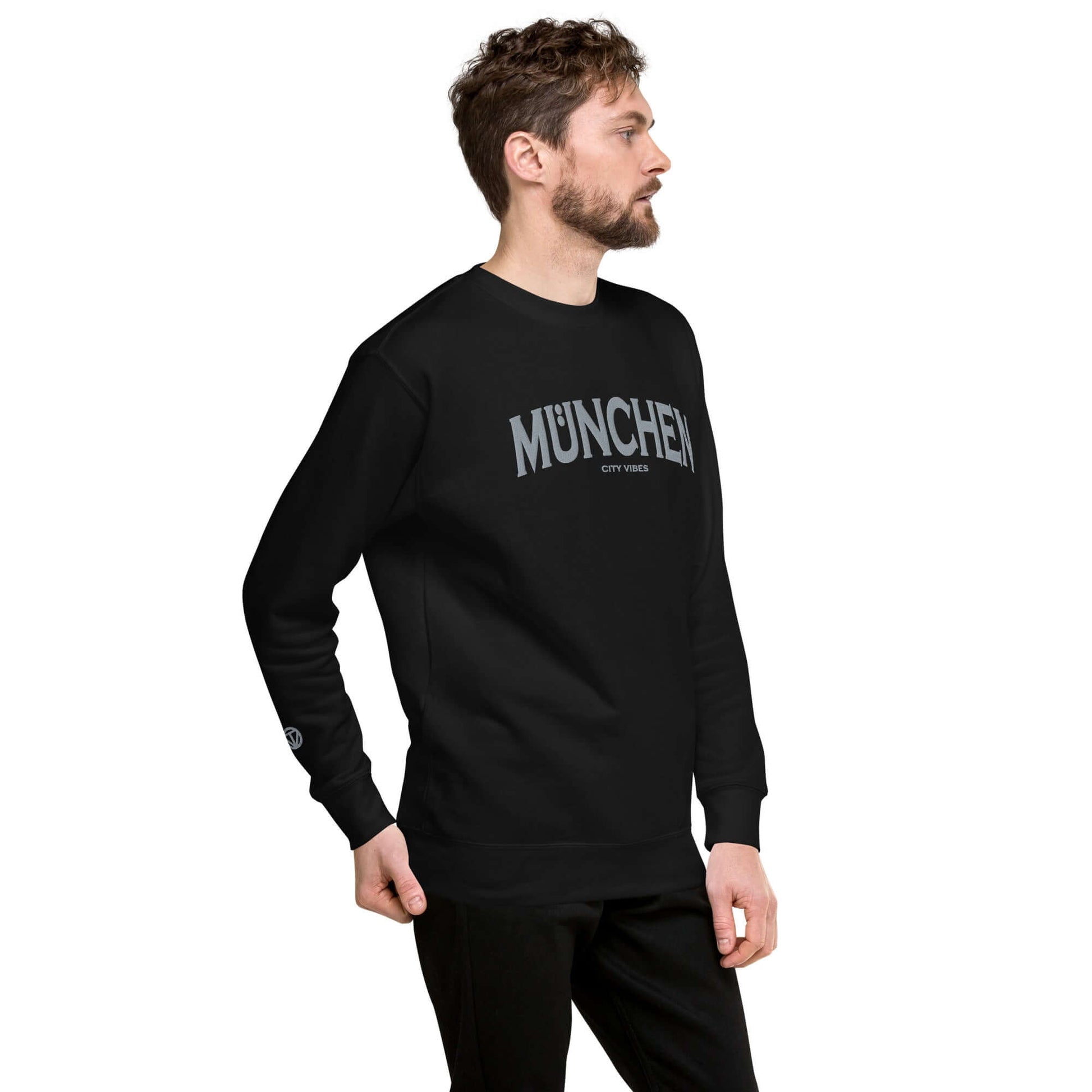 TIME OF VIBES - Premium Sweatshirt CITY MUNICH (Black/Grey) - €59.00