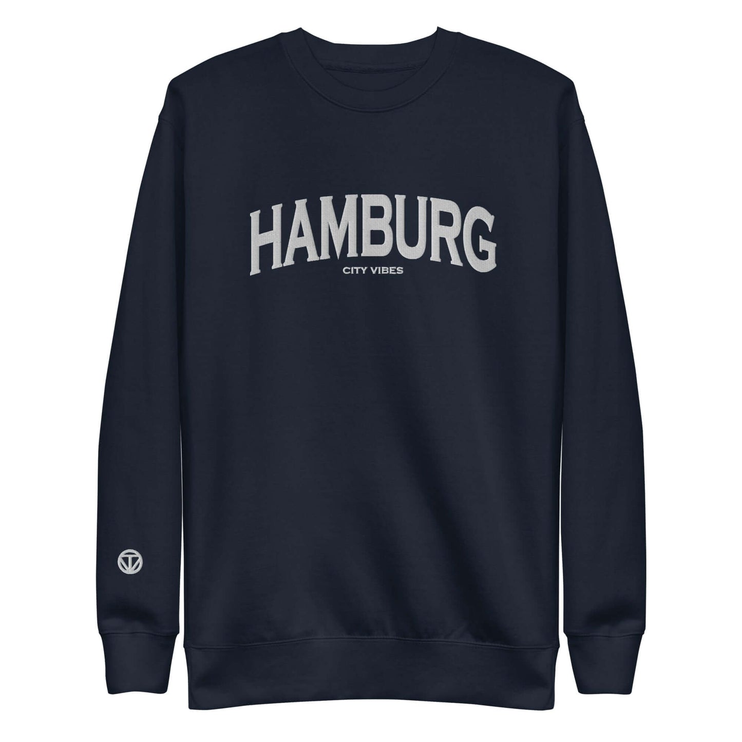 TIME OF VIBES - Premium Sweatshirt CITY HAMBURG (Blue/White) - €59.00