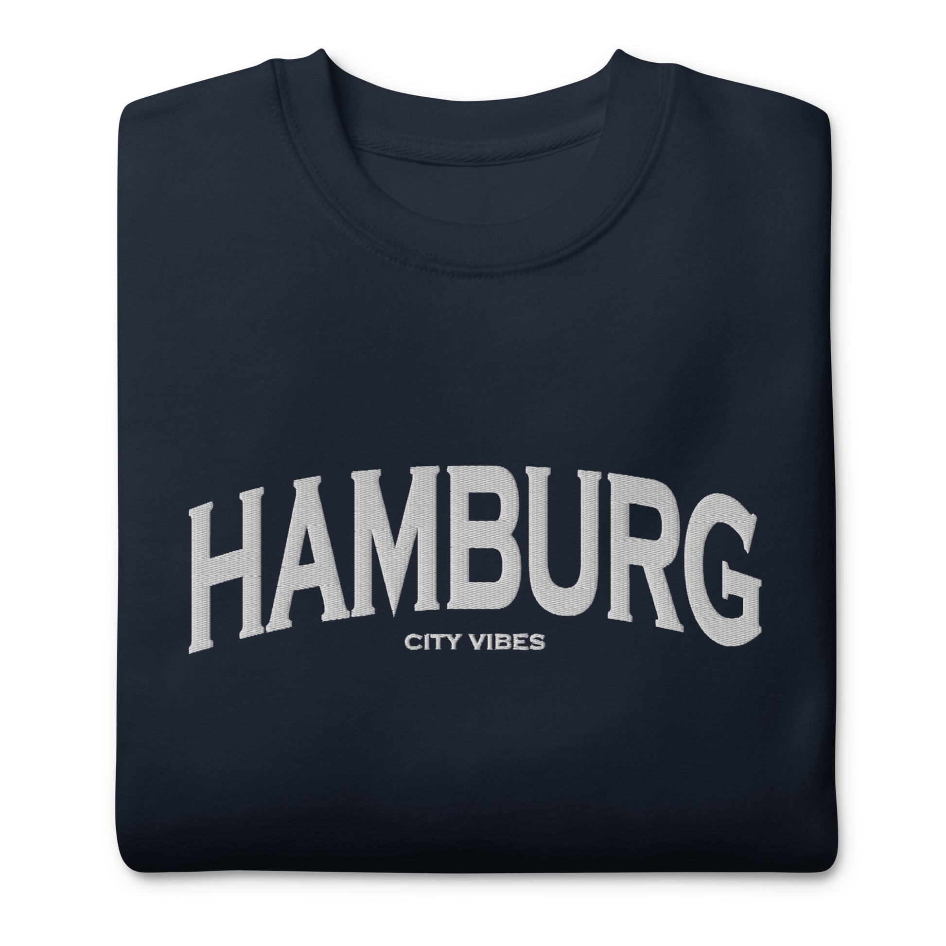 TIME OF VIBES - Premium Sweatshirt CITY HAMBURG (Blue/White) - €59.00