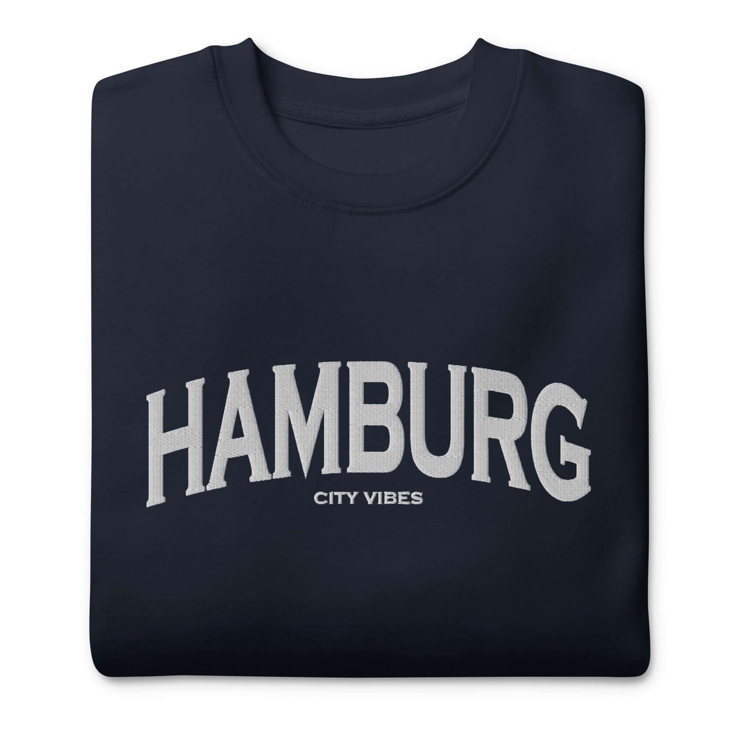 TIME OF VIBES - Premium Sweatshirt CITY HAMBURG (Blue/White) - €59.00