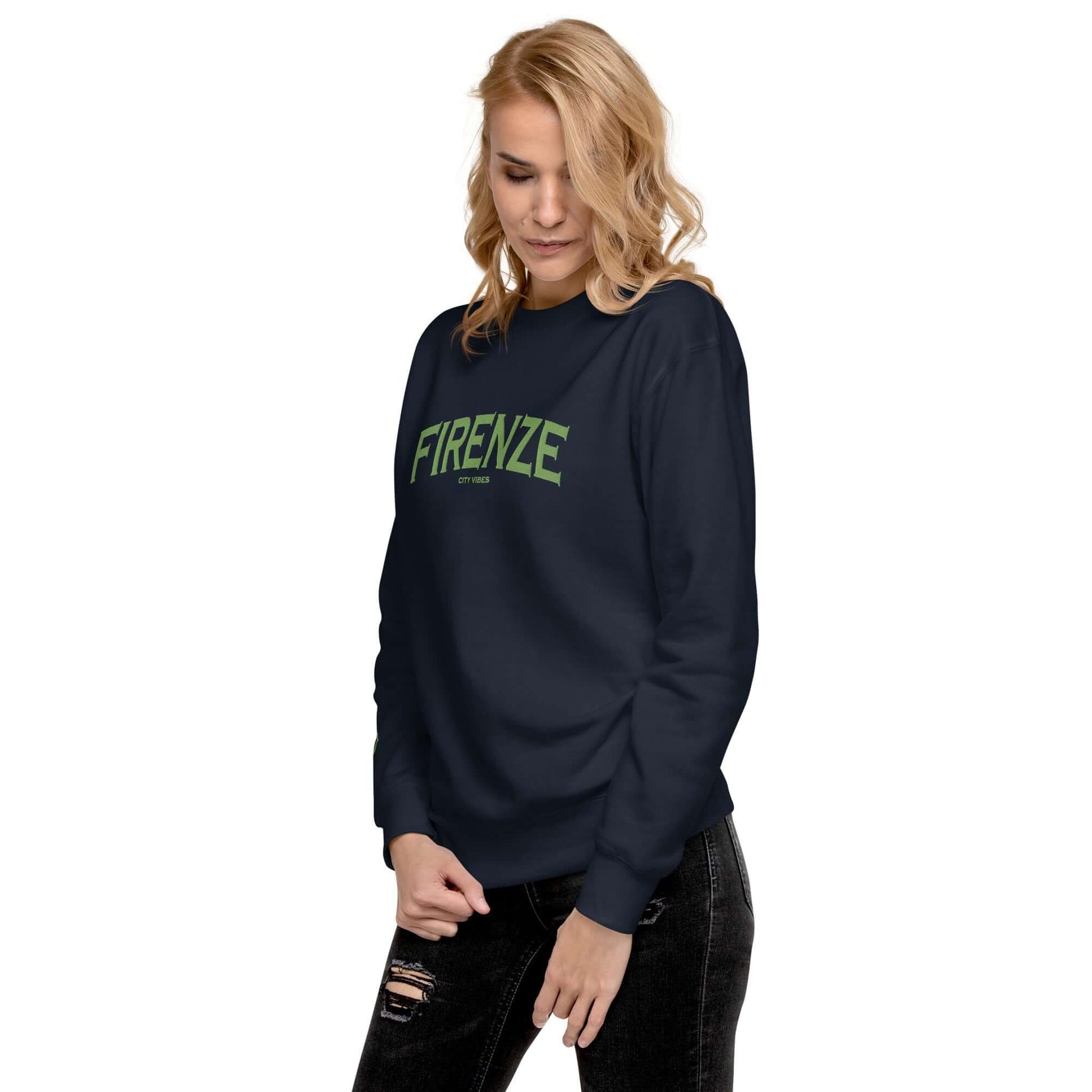 TIME OF VIBES - Premium Sweatshirt CITY FLORENCE (Blue/Green) - €59.00