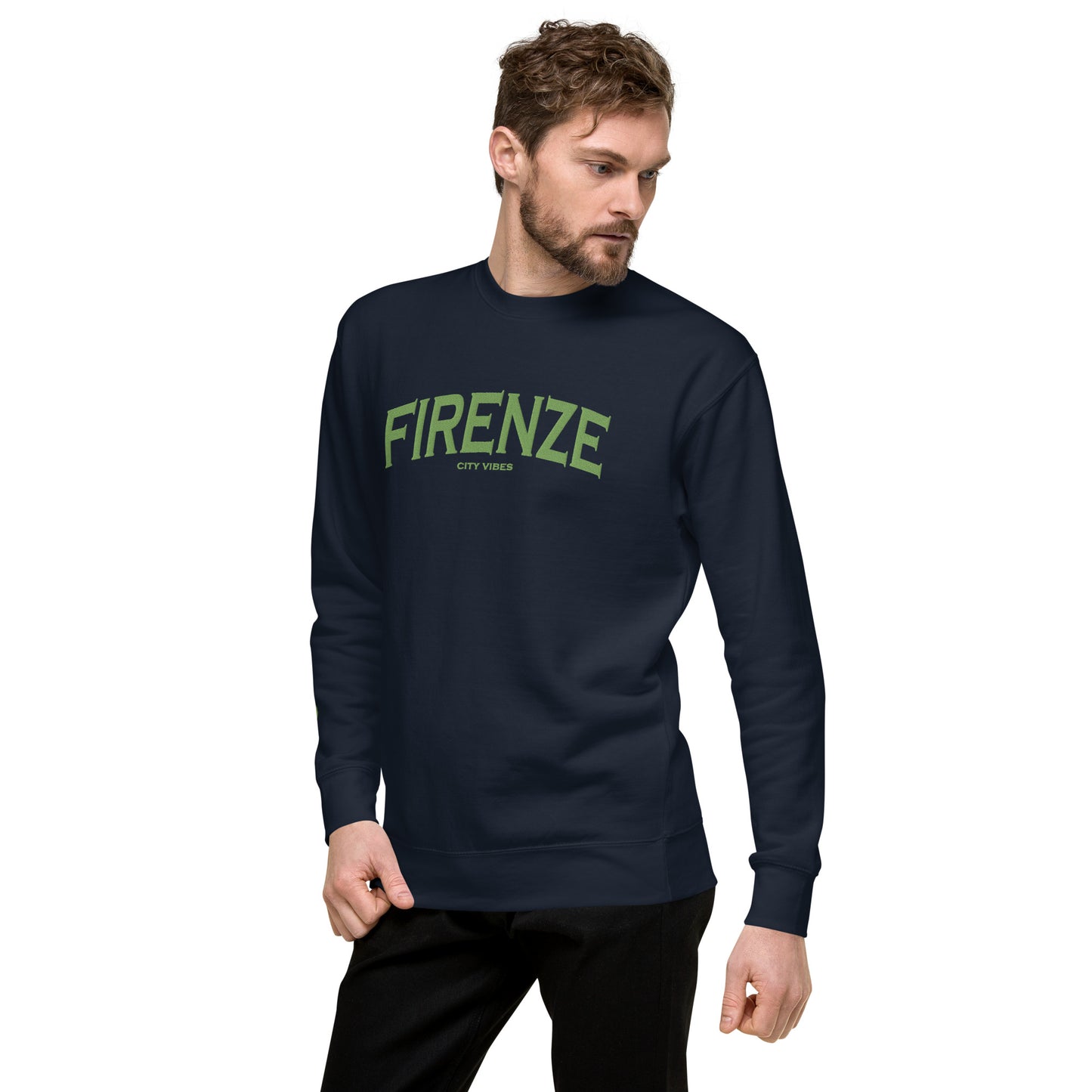 TIME OF VIBES - Premium Sweatshirt CITY FLORENCE (Blue/Green) - €59.00