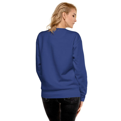 TIME OF VIBES Premium Sweatshirt FLORENCE (Blau/Weiß) - €59,00