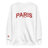 TIME OF VIBES Premium Sweatshirt PARIS (Weiß/Rot) - €59,00