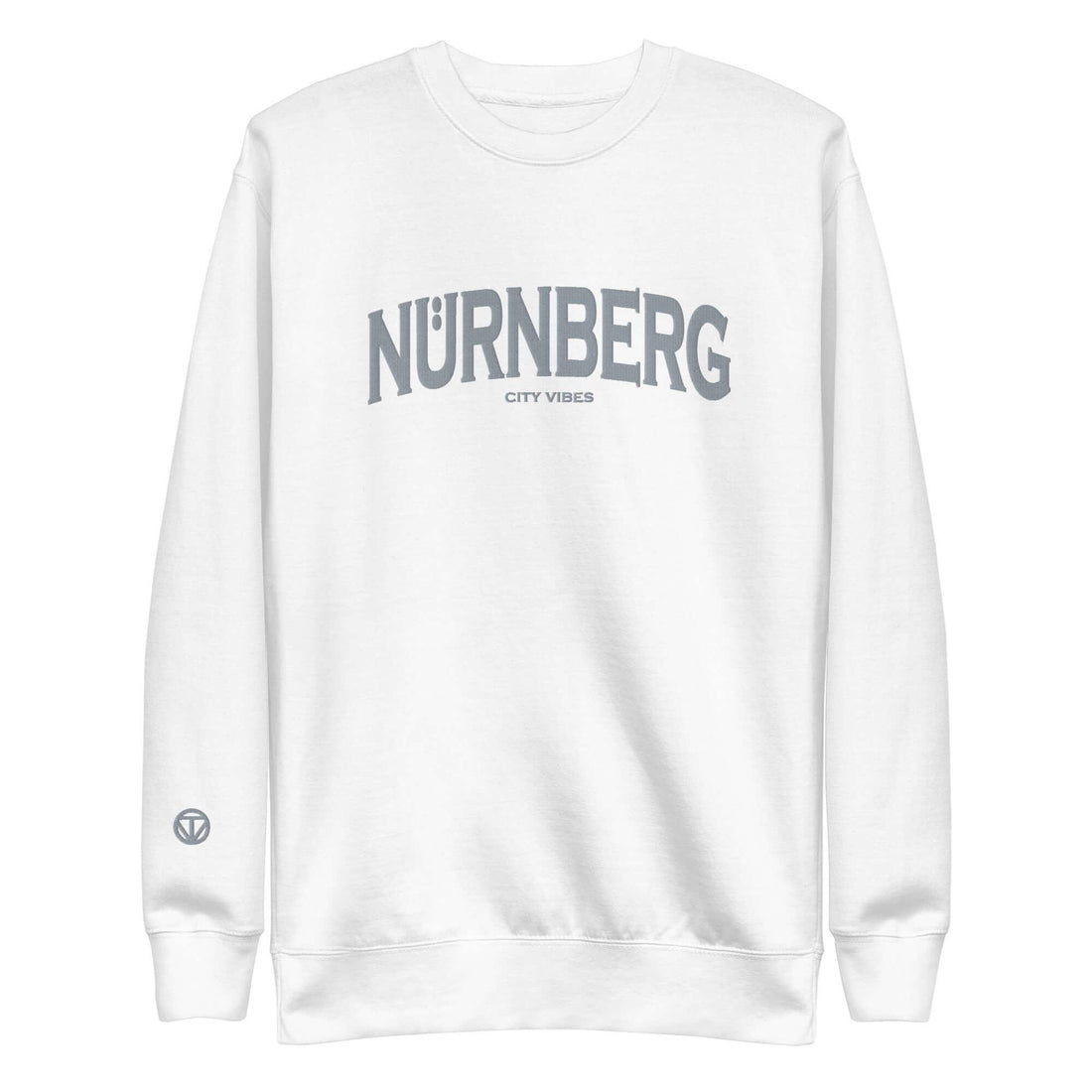 VIBES Premium Sweatshirt City | NÜRNBERG (Weiß - Grau) * Unisex - Time Of Vibes