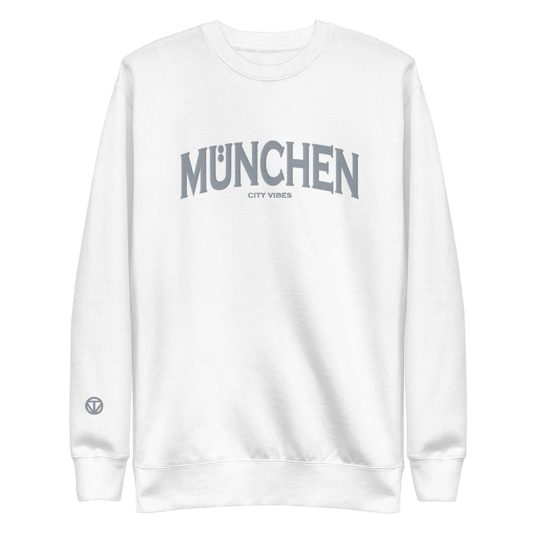 VIBES Premium Sweatshirt City | MÜNCHEN (Weiß - Grau) * Unisex - Time Of Vibes