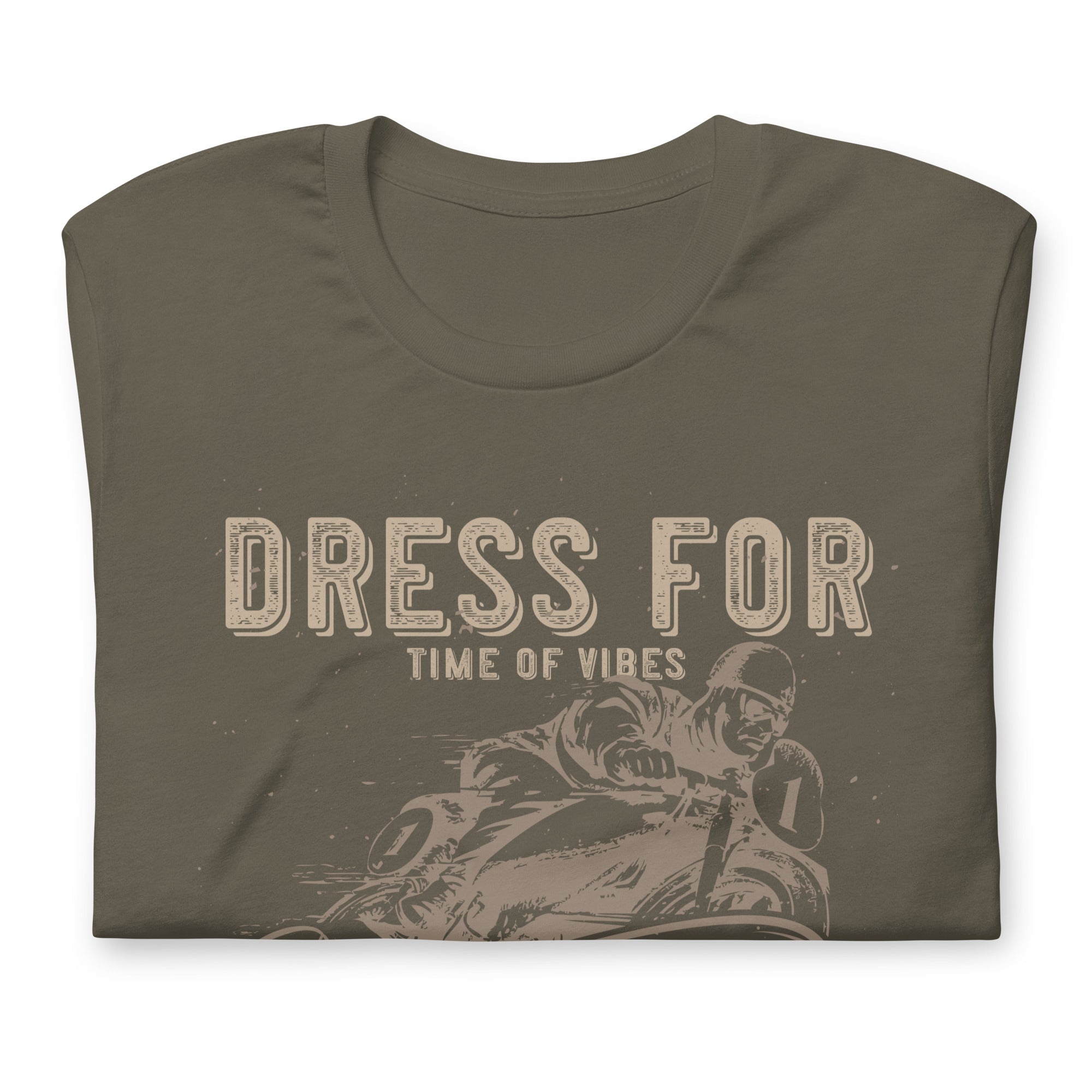 TIME OF VIBES Baumwoll T-Shirt DRESS4 (Grün) - €29,00