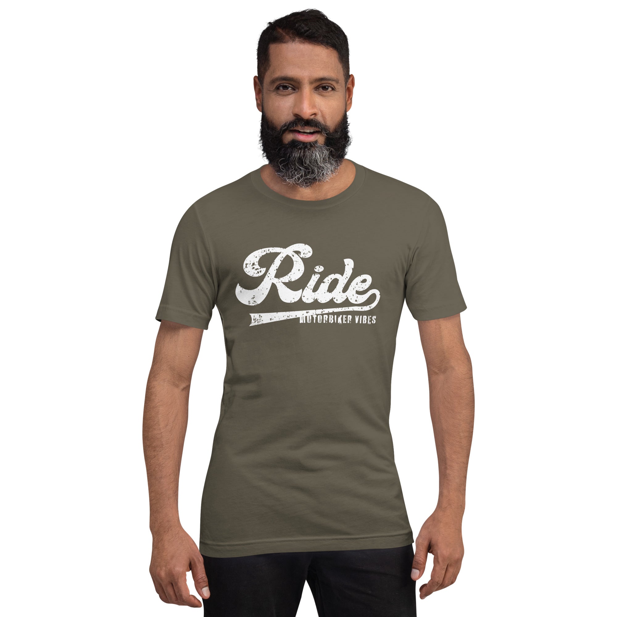 TIME OF VIBES Baumwoll T-Shirt RIDE (Armygrün) - €29,00