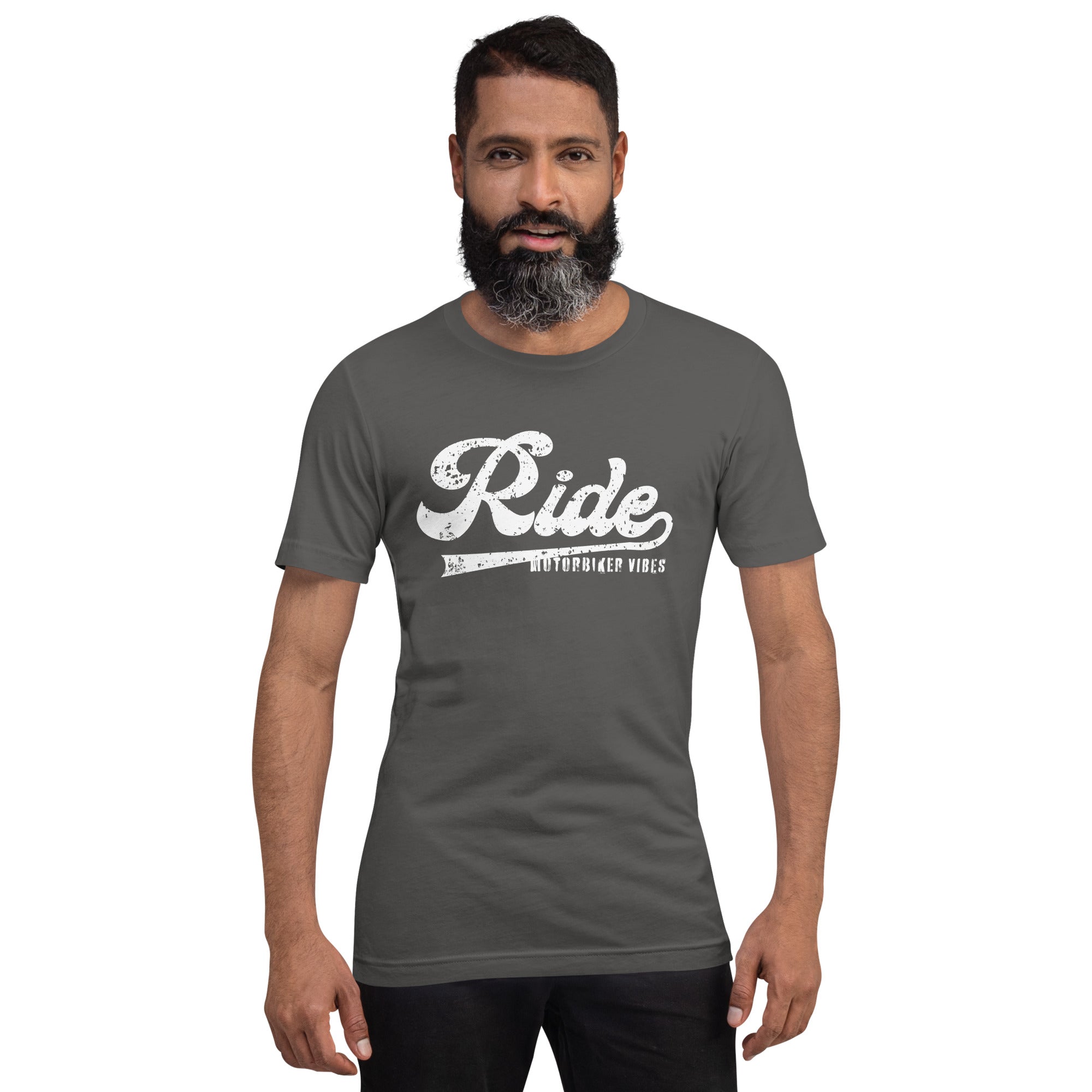 TIME OF VIBES Baumwoll T-Shirt RIDE (Grau) - €29,00