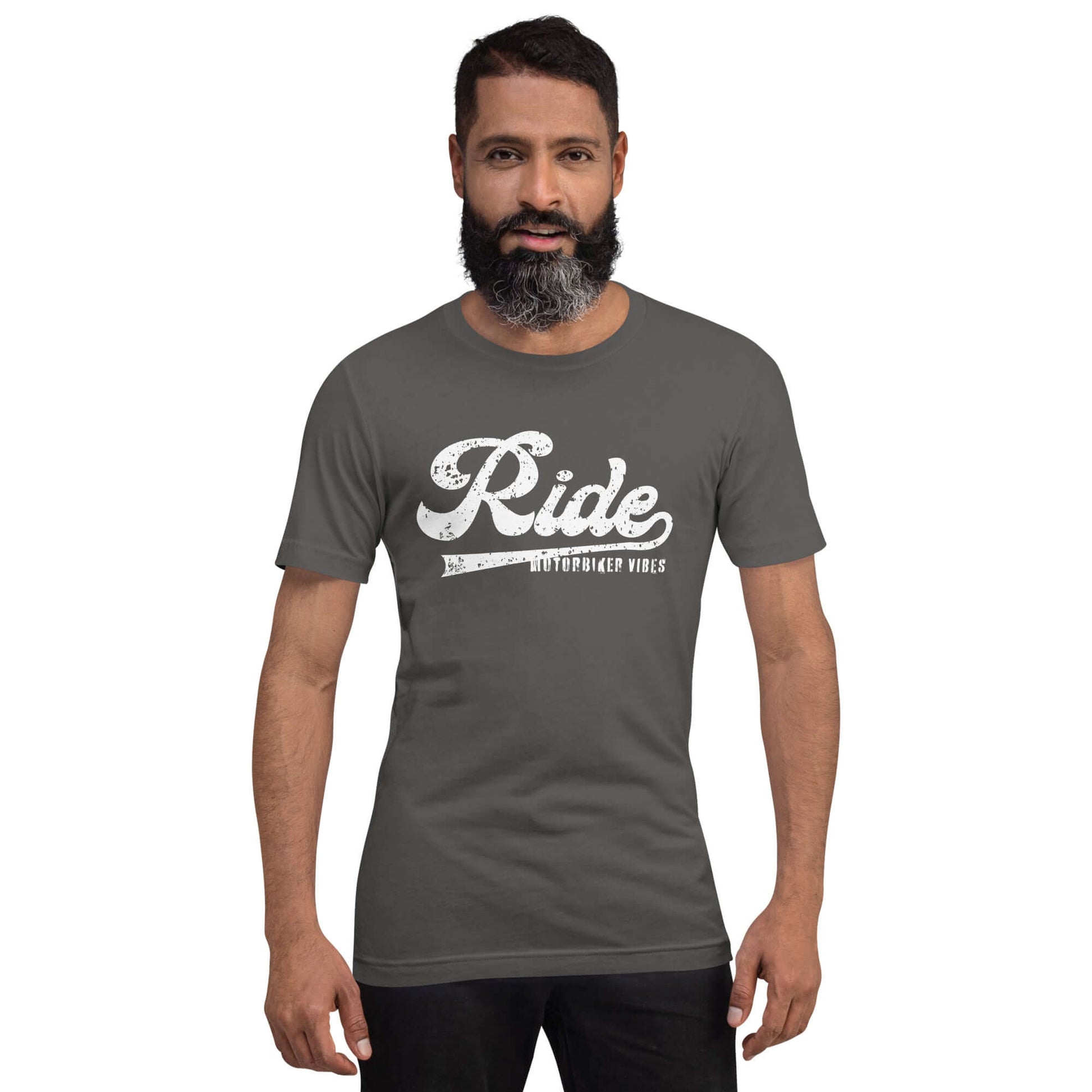 TIME OF VIBES - Men`s Cotton T-Shirt RIDE (Asphalt Grey) - €29.00