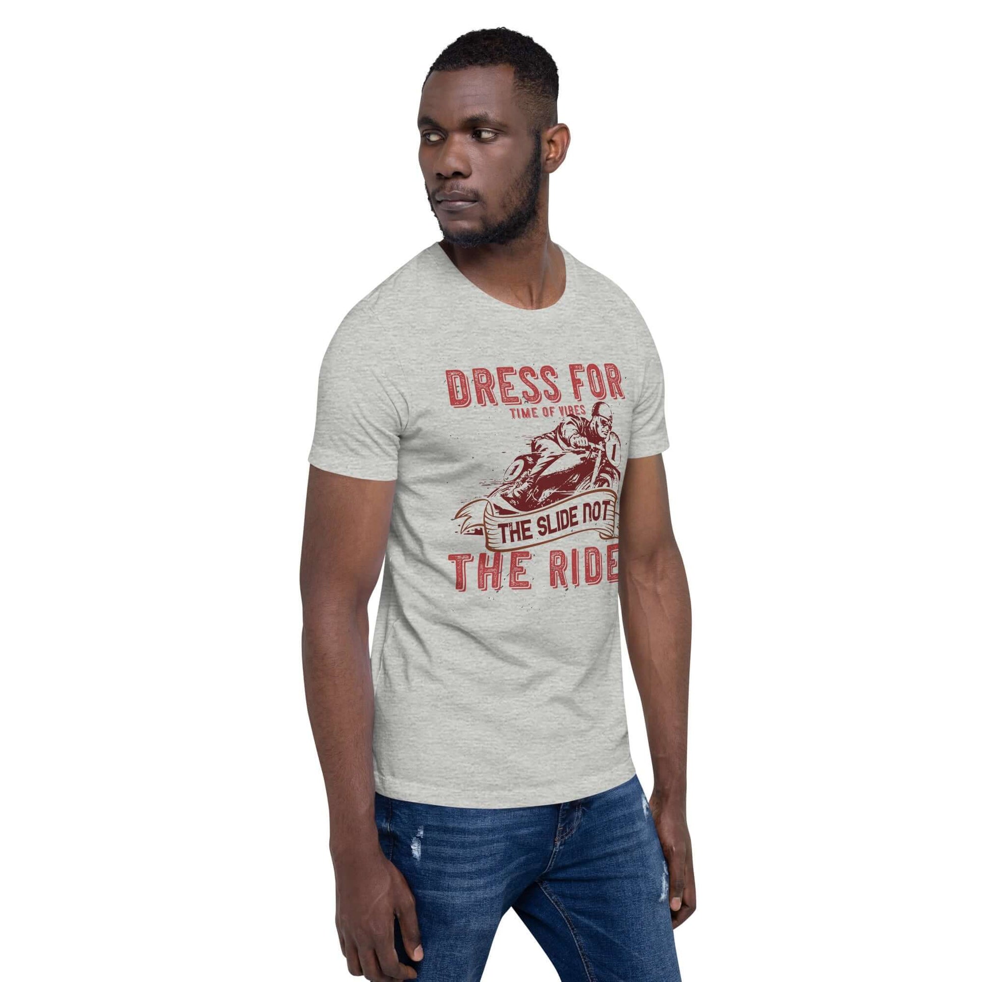 TIME OF VIBES - Men`s Cotton T-Shirt DRESS4RIDE (Athletic Heather) - €29.00