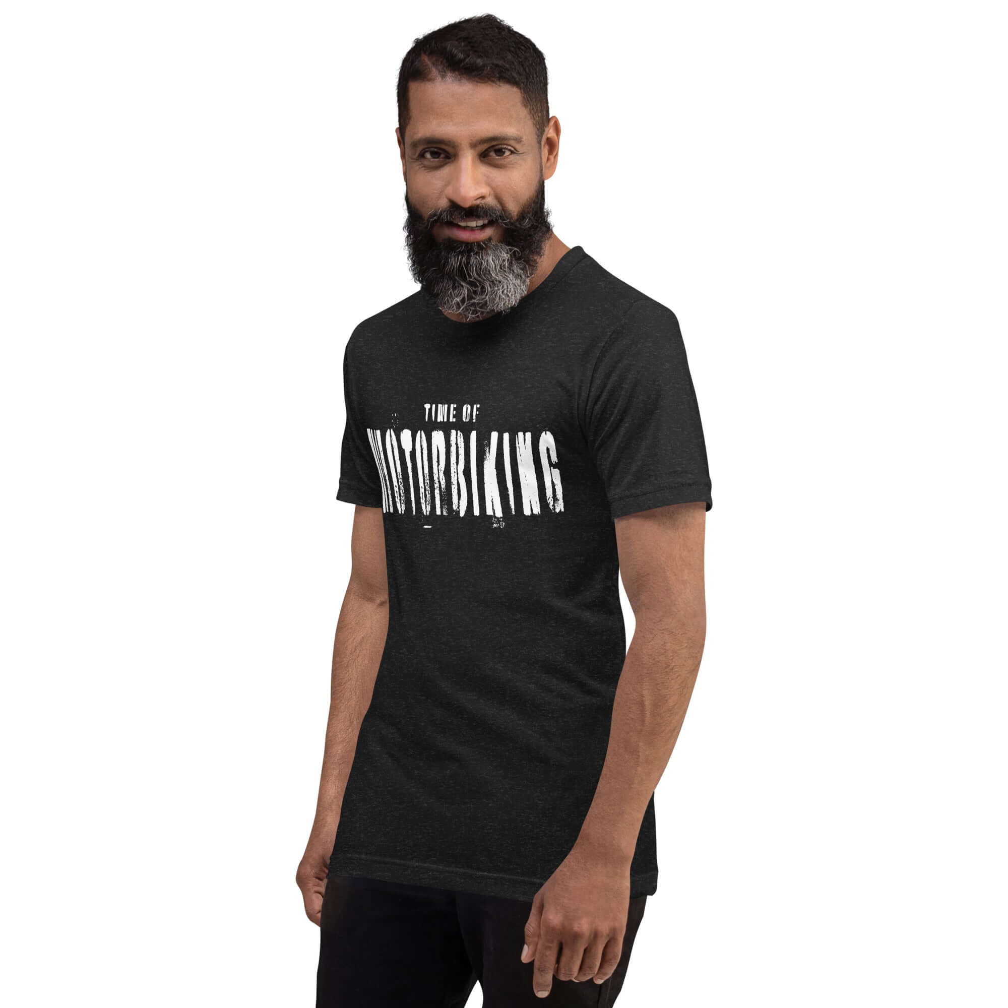 TIME OF VIBES Baumwoll T-Shirt MOTORBIKING (Schwarz) - €29,00