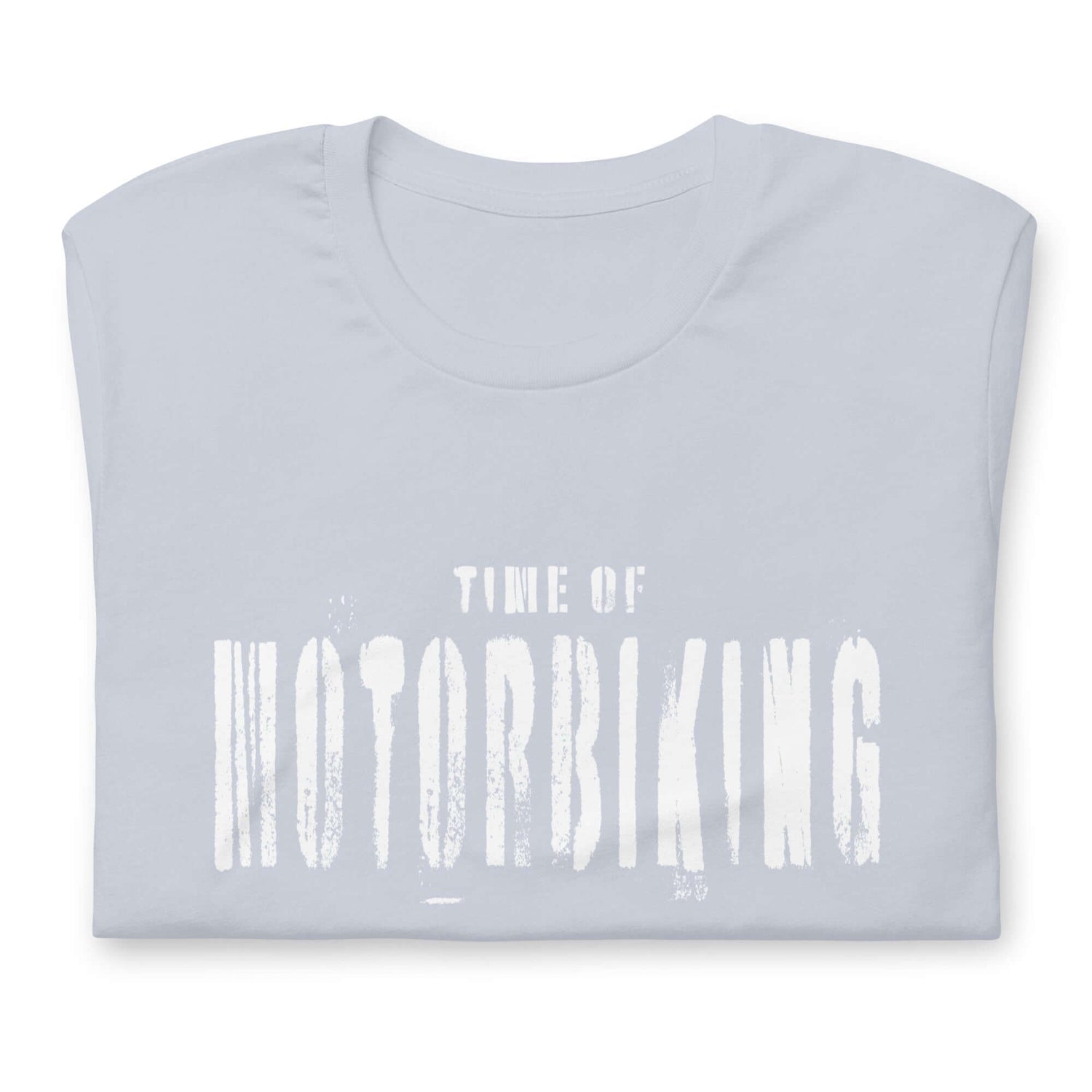 TIME OF VIBES Baumwoll T-Shirt MOTORBIKING (Hellblau) - €29,00