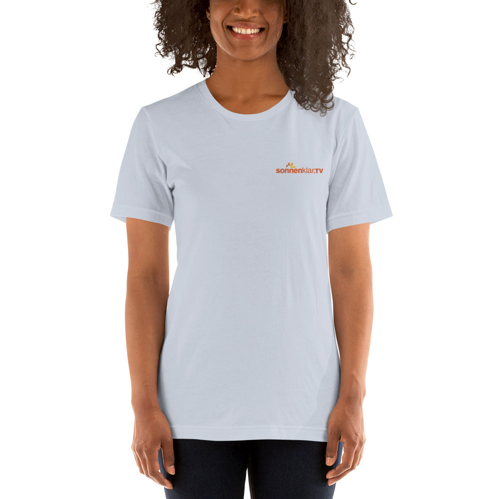TIME OF VIBES Unisex cotton t-shirt SONNENKLAR 02 (bestickt) - €34,00