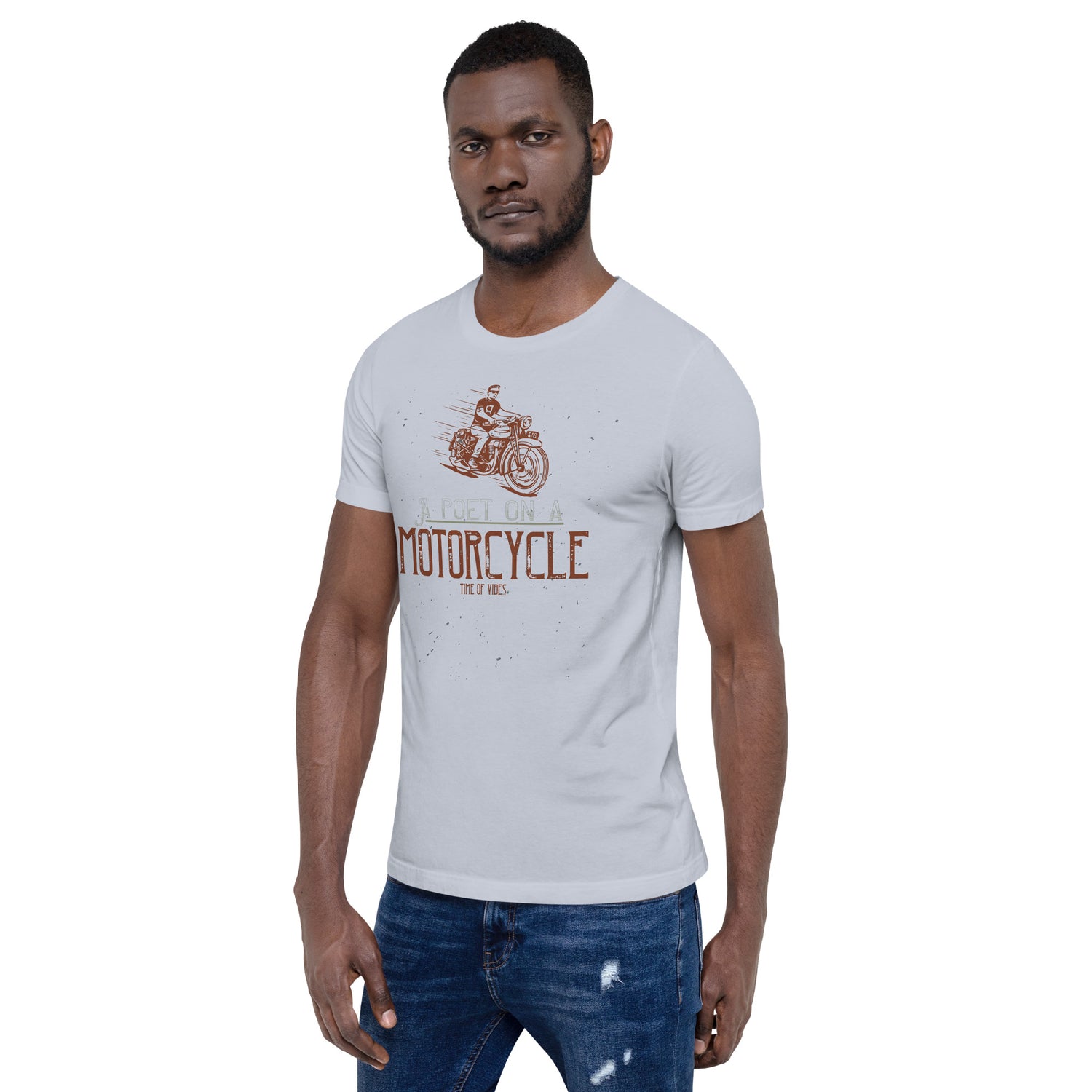 TIME OF VIBES Baumwoll T-Shirt POET (Hellblau) - €29,00
