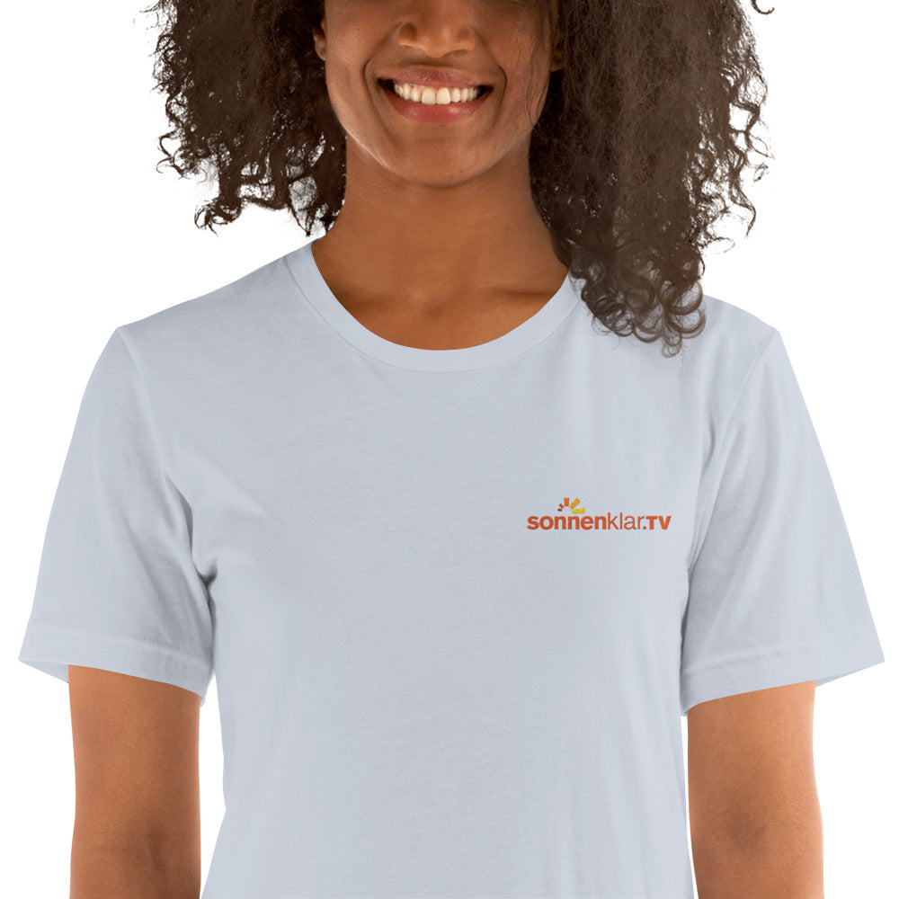 TIME OF VIBES Unisex cotton t-shirt SONNENKLAR 02 (bestickt) - €34,00