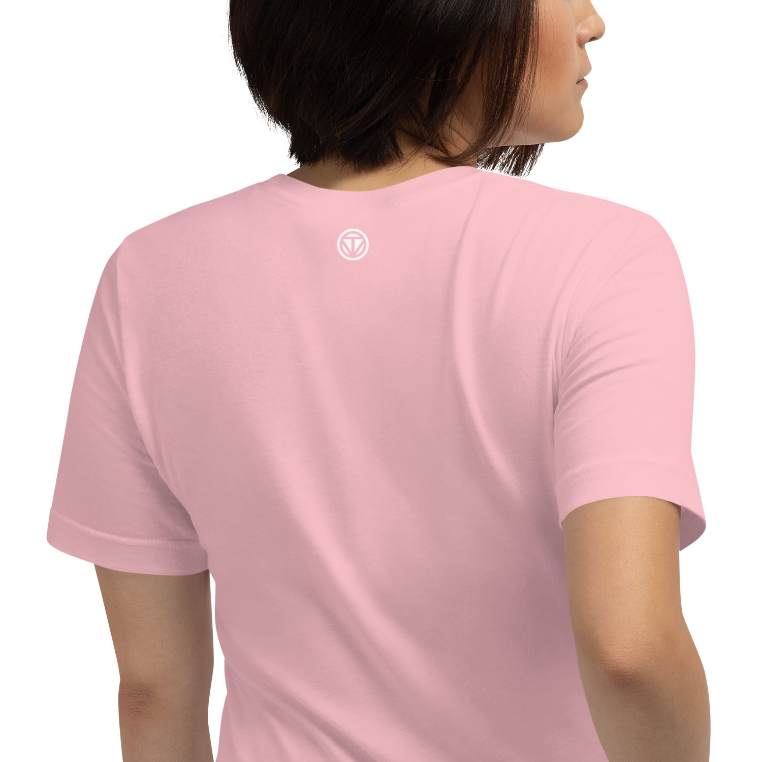 TIME OF VIBES Baumwoll T-Shirt PEACE-LOVE (Pink-Weiß) - €25,00