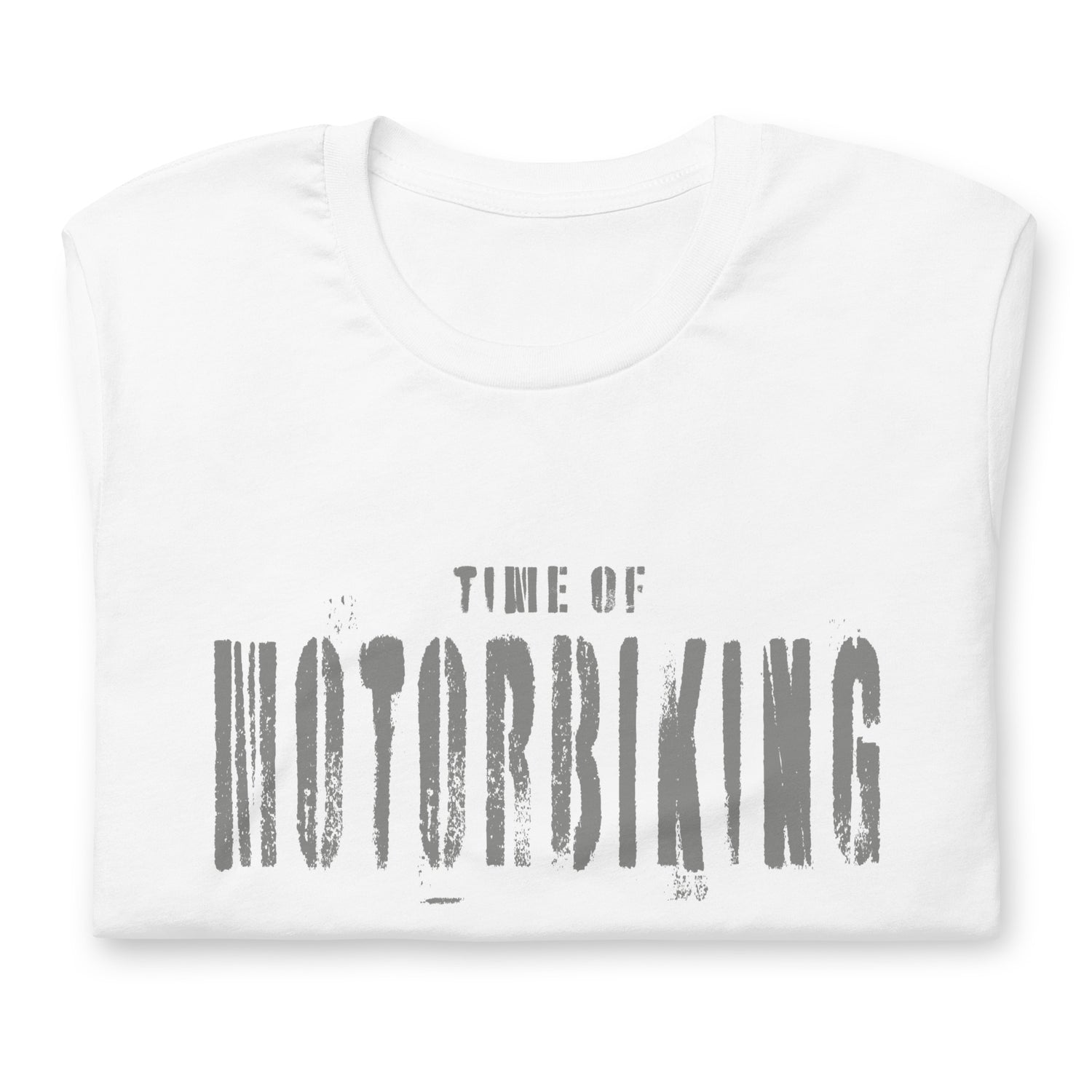TIME OF VIBES Baumwoll T-Shirt MOTORBIKING (Weiß) - €29,00