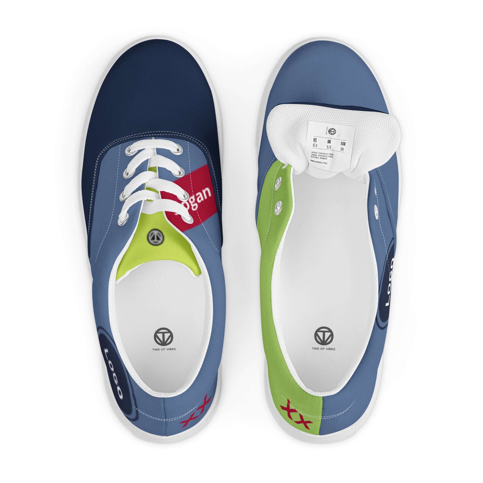 TIME OF VIBES - Women’s lace-up canvas shoes CORPORATE - €109.00