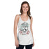 TIME OF VIBES Damen Racerback Tank ROSESKULL (Weiß) - €31,00