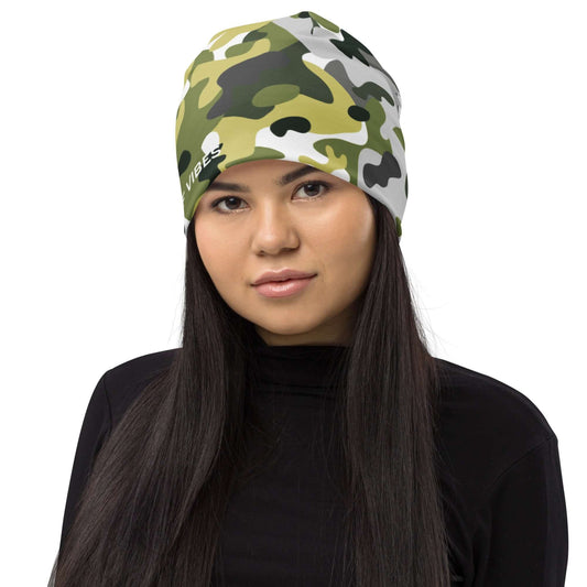 TIME OF VIBES - Beanie CAMOUFLAGE (White/Grey/Green) - €29.50