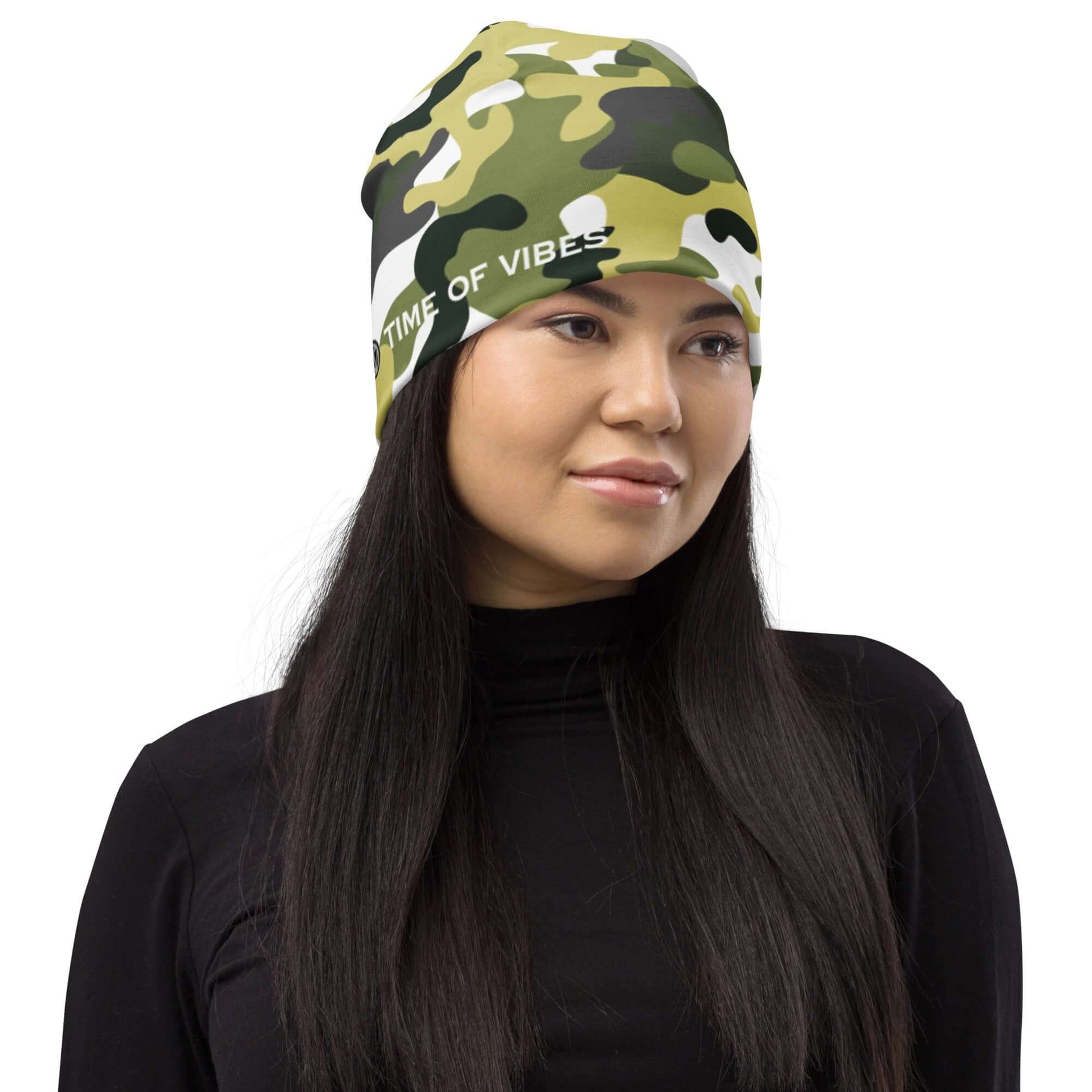 TIME OF VIBES - Beanie CAMOUFLAGE (White/Grey/Green) - €29.50