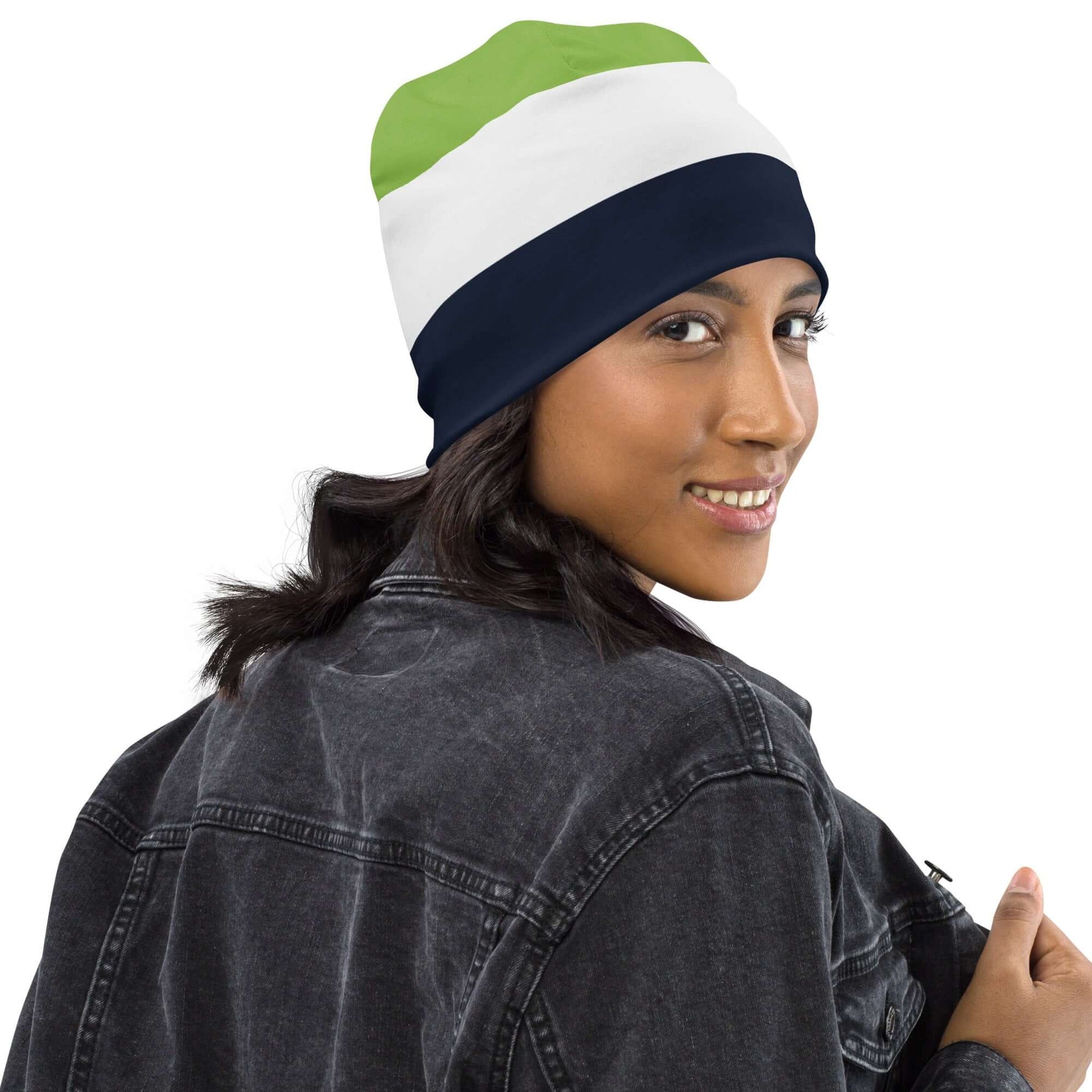 TIME OF VIBES - Beanie MODERN (Navy/White/Mindaro) - €29.50