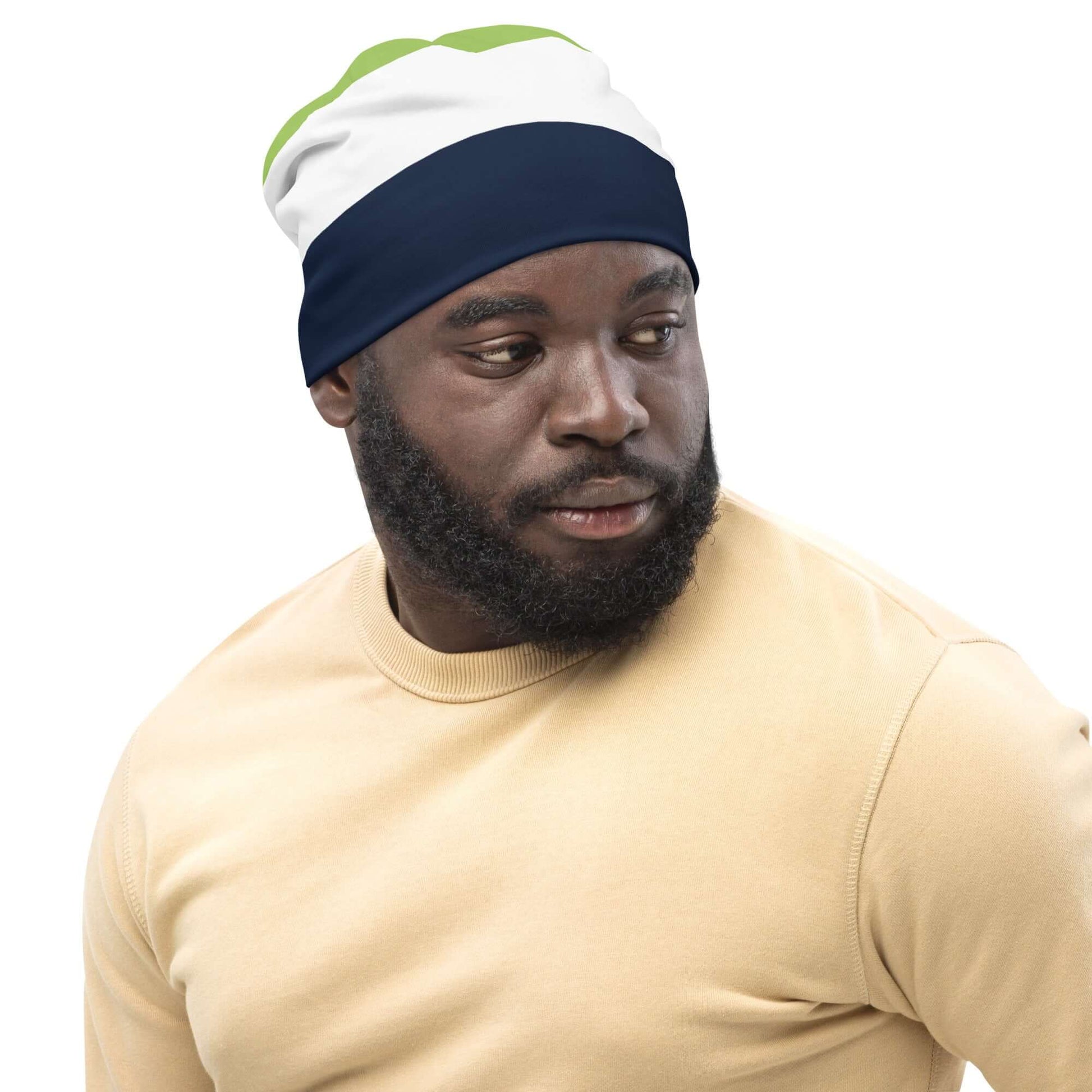 TIME OF VIBES - Beanie MODERN (Navy/White/Mindaro) - €29.50