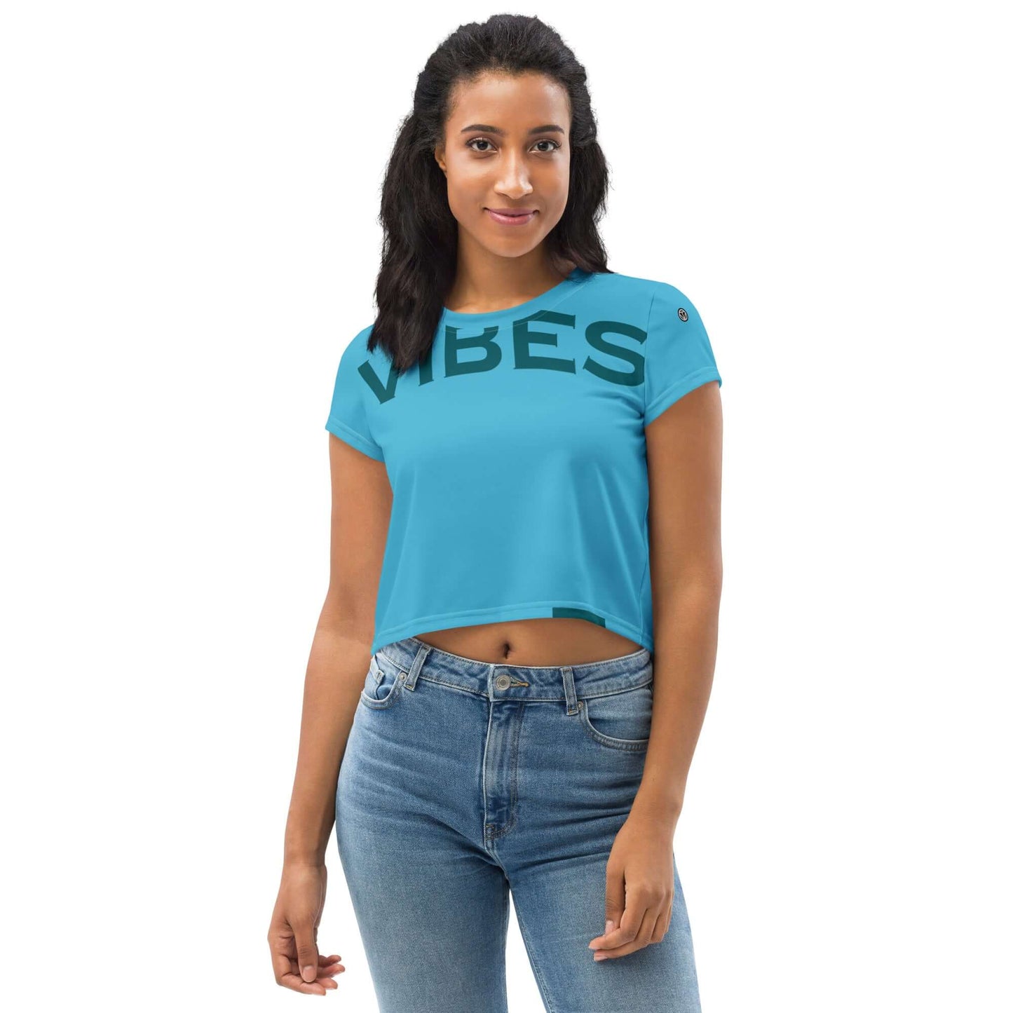 TIME OF VIBES - Crop Tee VIBES (Skyblue) - €46.50