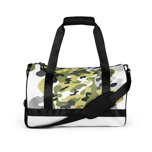 TIME OF VIBES - Sports Bag CAMOUFLAGE (White/Grey/Green) - €82.00