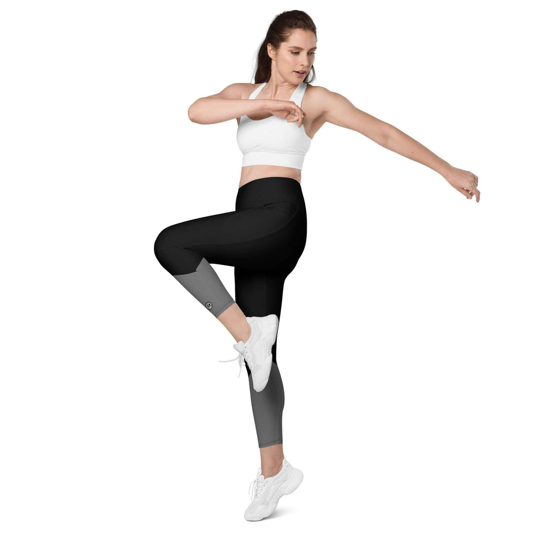 VIBES Leggings mit Taschen | ABSTRAKT (Schwarz) - Time Of Vibes