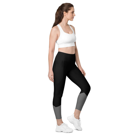TIME OF VIBES - Leggings with pockets ABSTRACT (Black) - €59.00