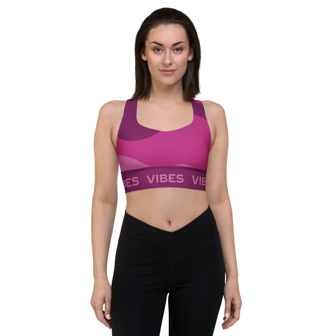 TIME OF VIBES TOV Langer Sport-BH ABSTRACT (Pink) - €49,00