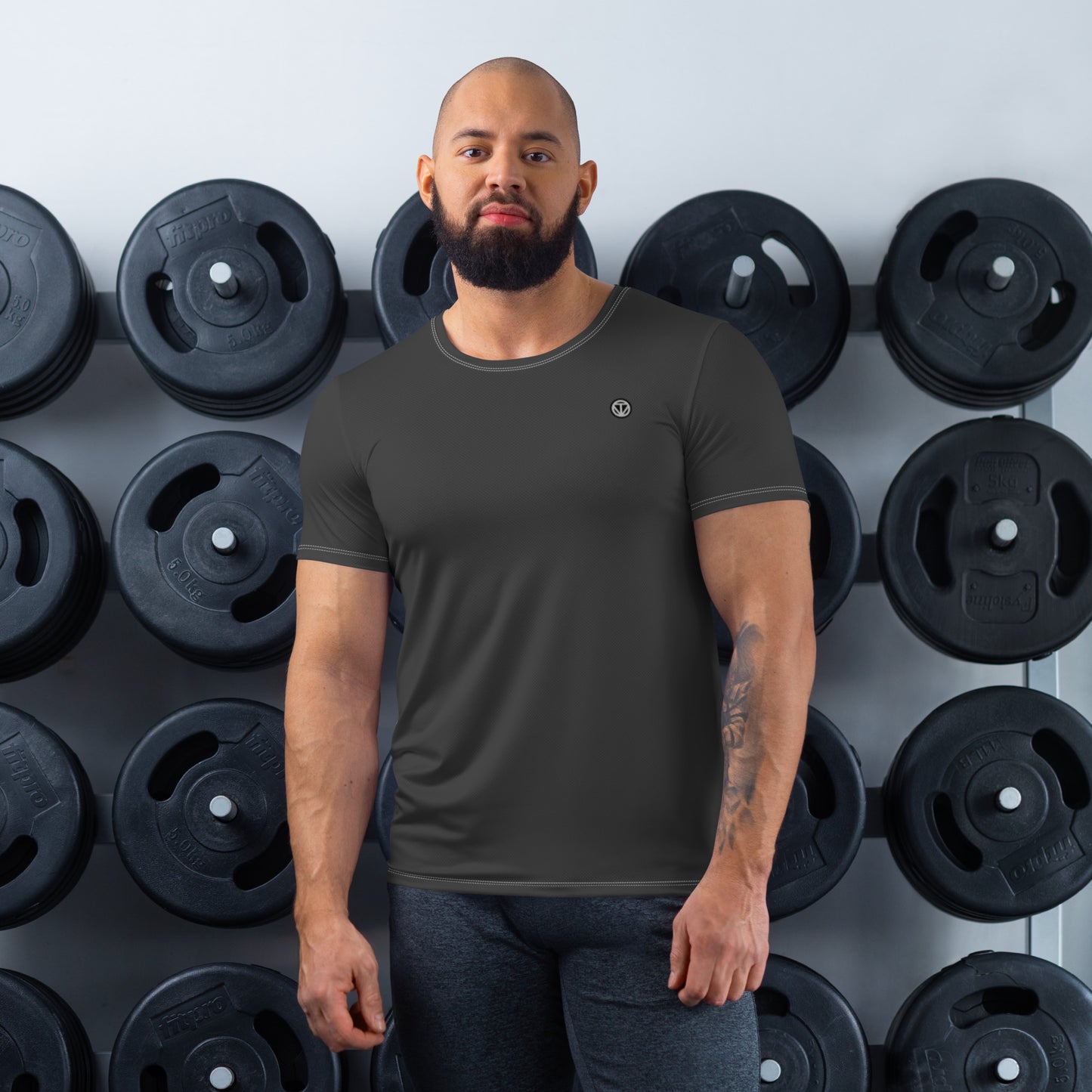 TIME OF VIBES - Men's Athletic T-shirt (Eclipse) - €45.00