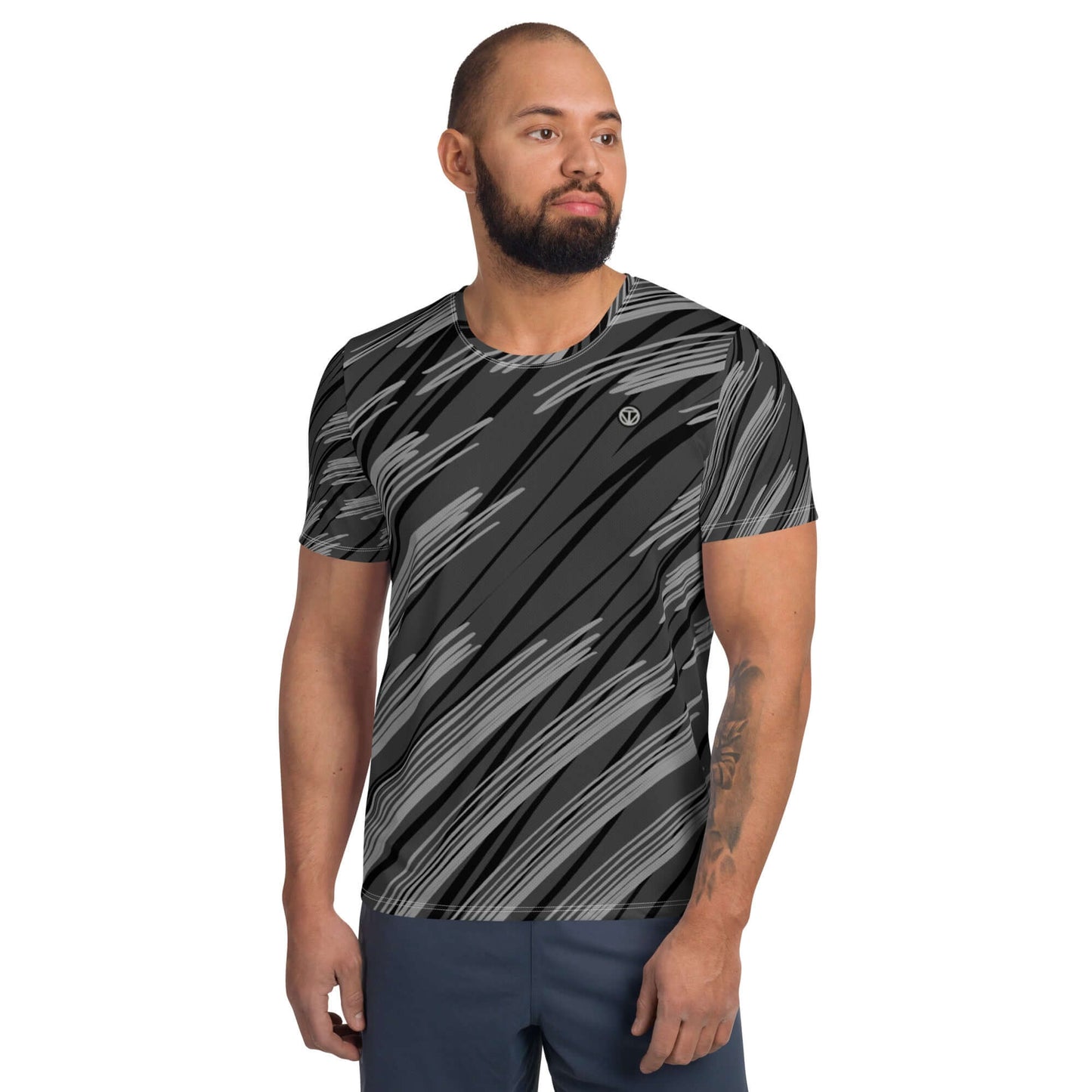 TIME OF VIBES - Men's Athletic T-shirt ABSTRACT - €45.00