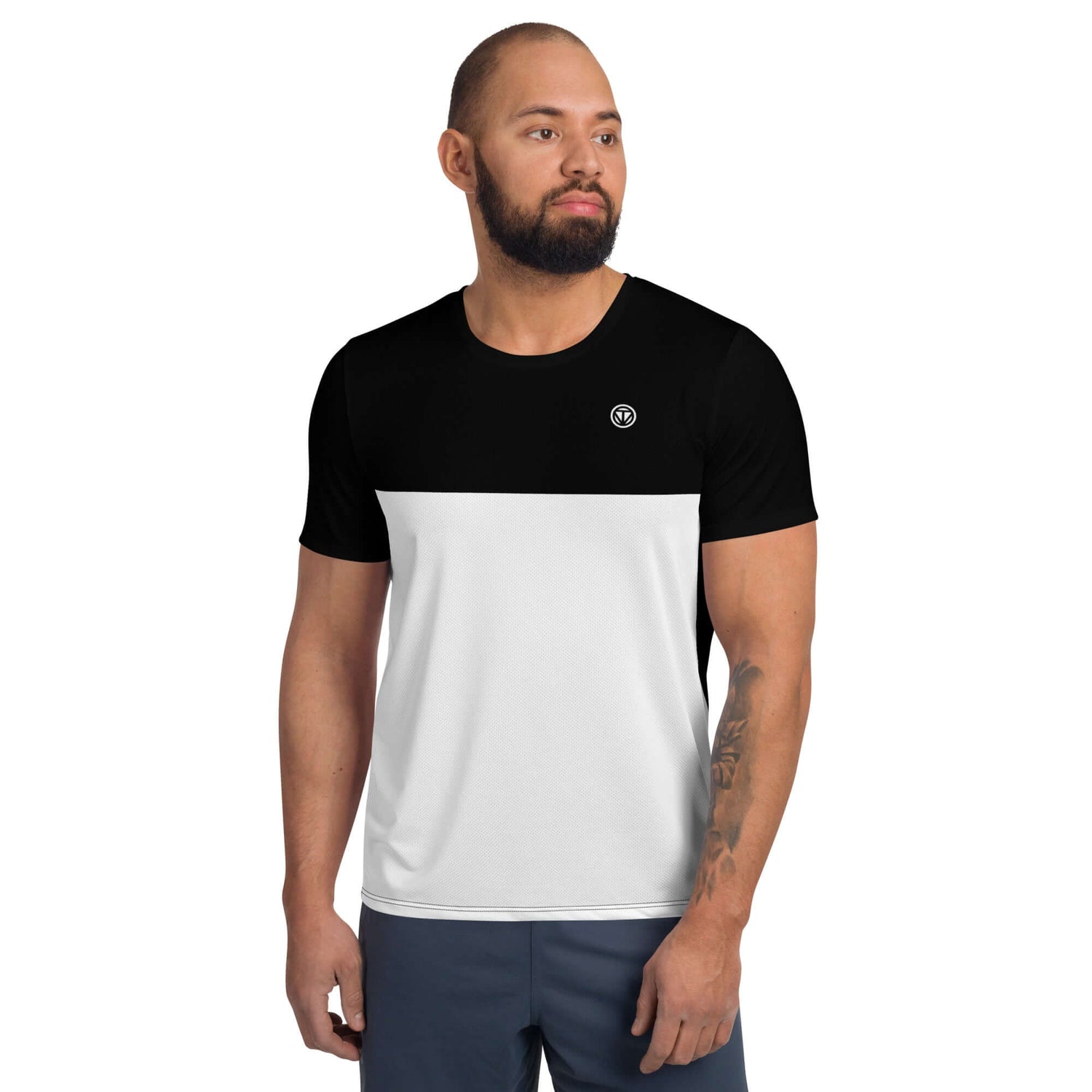 TIME OF VIBES TOV Herren Sport T-Shirt PART (Schwarz/Weiß) - €45,00