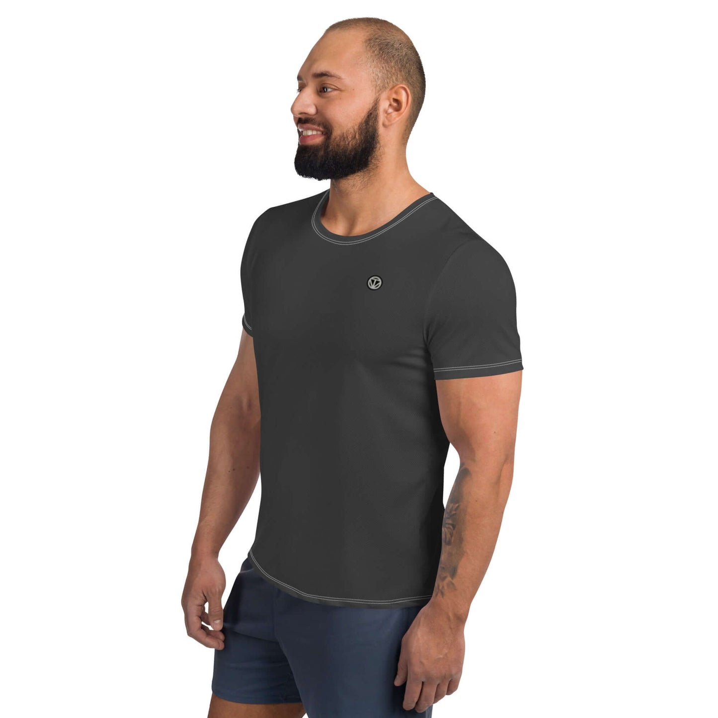 TIME OF VIBES - Men's Athletic T-shirt (Eclipse) - €45.00