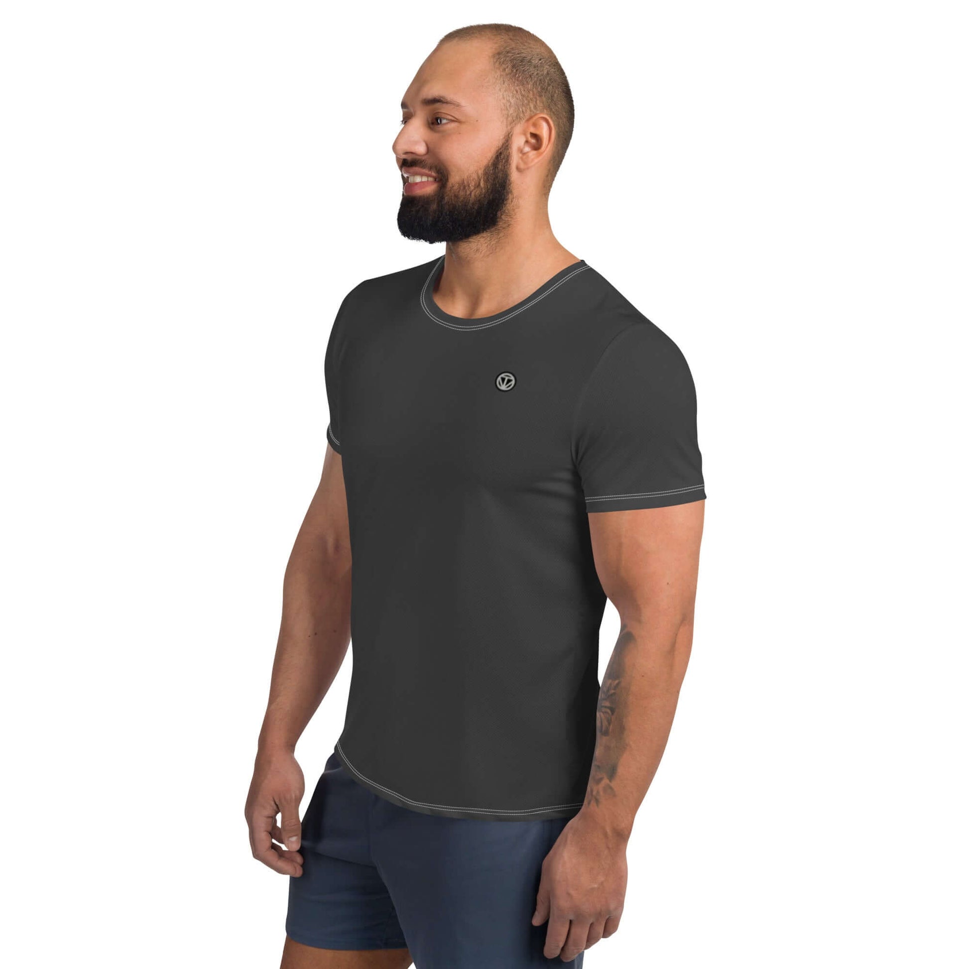 TIME OF VIBES - Men's Athletic T-shirt (Eclipse) - €45.00