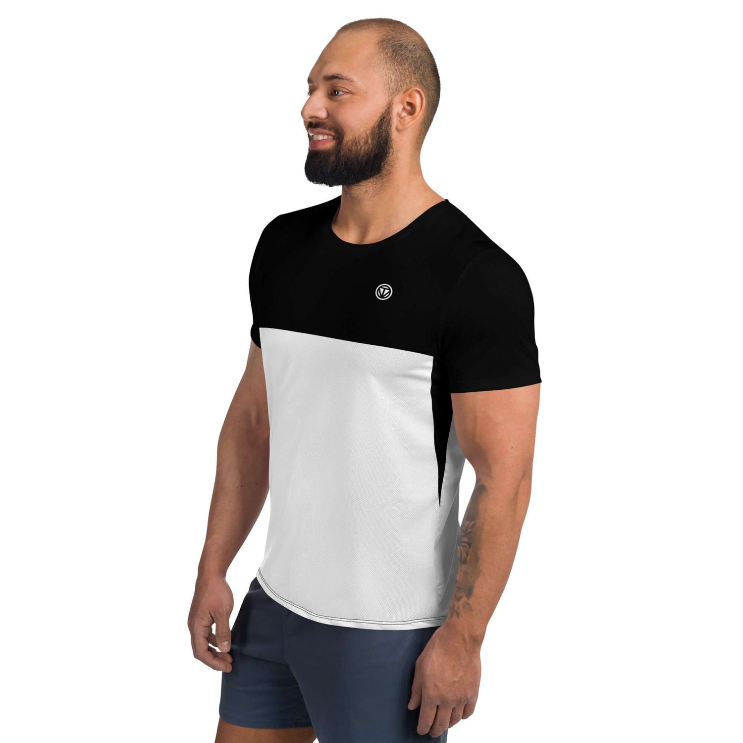 TIME OF VIBES TOV Herren Sport T-Shirt PART (Schwarz/Weiß) - €45,00